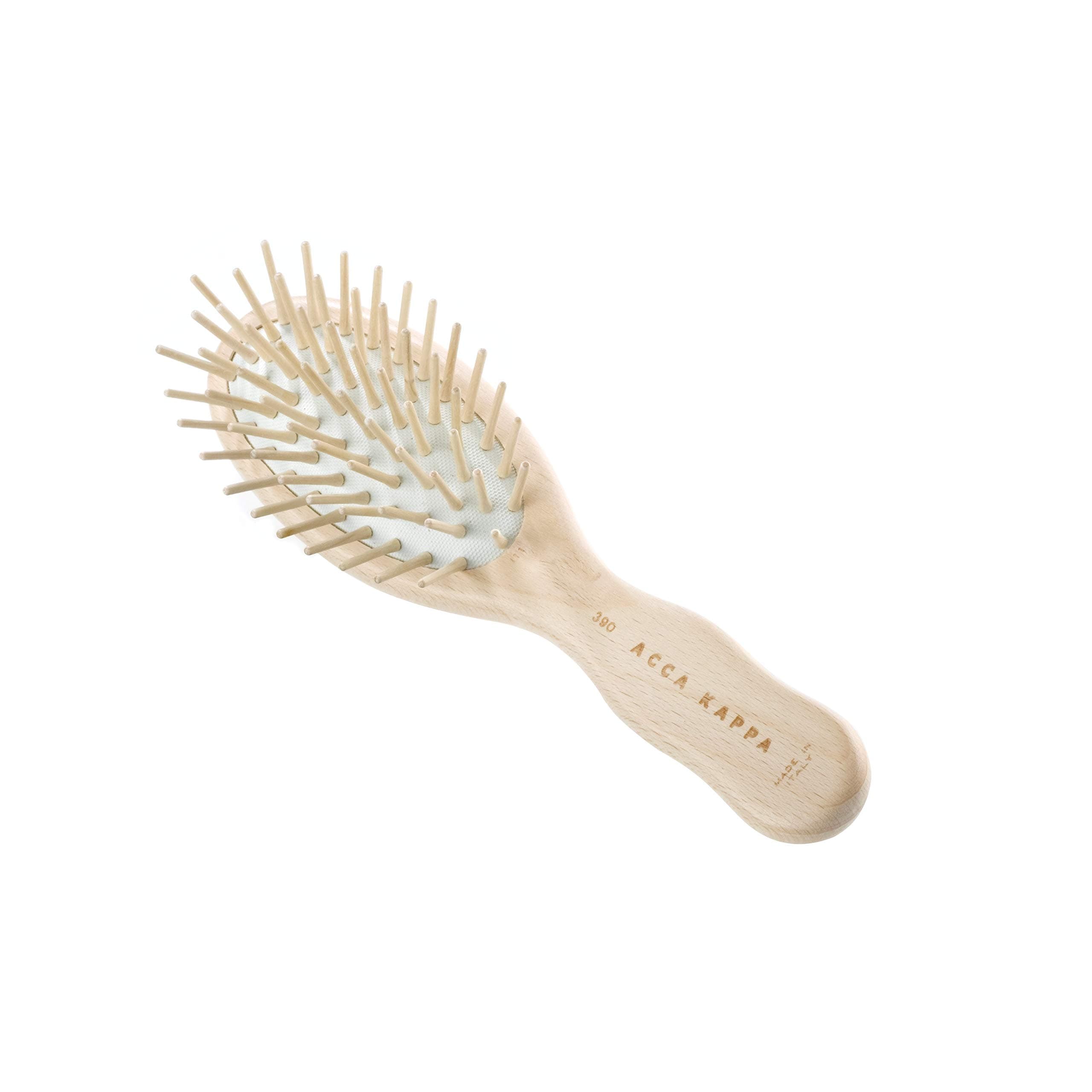 Natural Oval Hair Brush Wooden Pins Beechwood Anti-Static Scalp-Massage Detangler