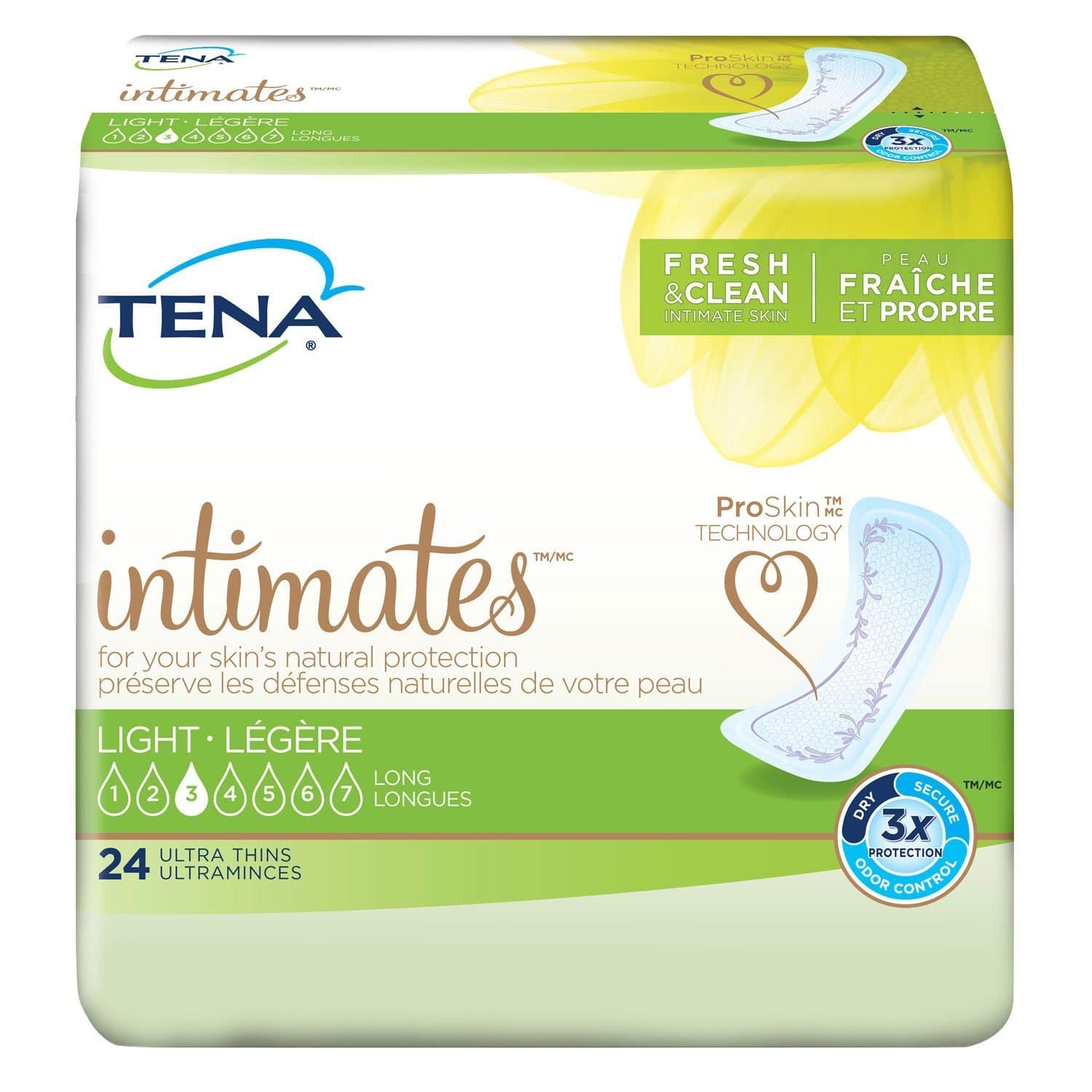TENA Serenity Light Ultra Thin Pads Long - 1/Case of 144 (6 Packs of 24)