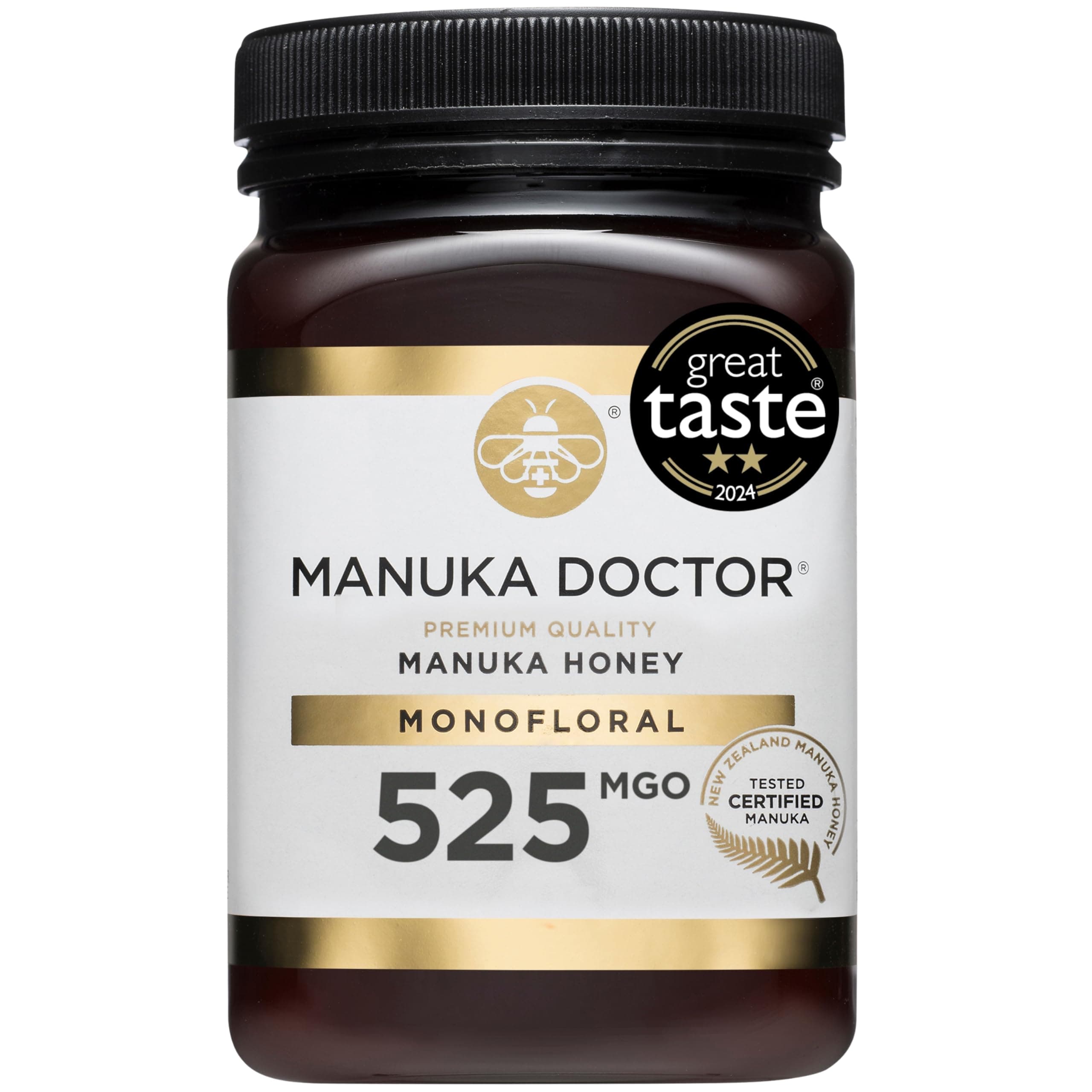 MGO 525+ Manuka Honey Monofloral | 500g | 100% Pure New Zealand Honey | Certified RAW | Non-GMO | Independently Lab Tested | Hive to Home Traceable
