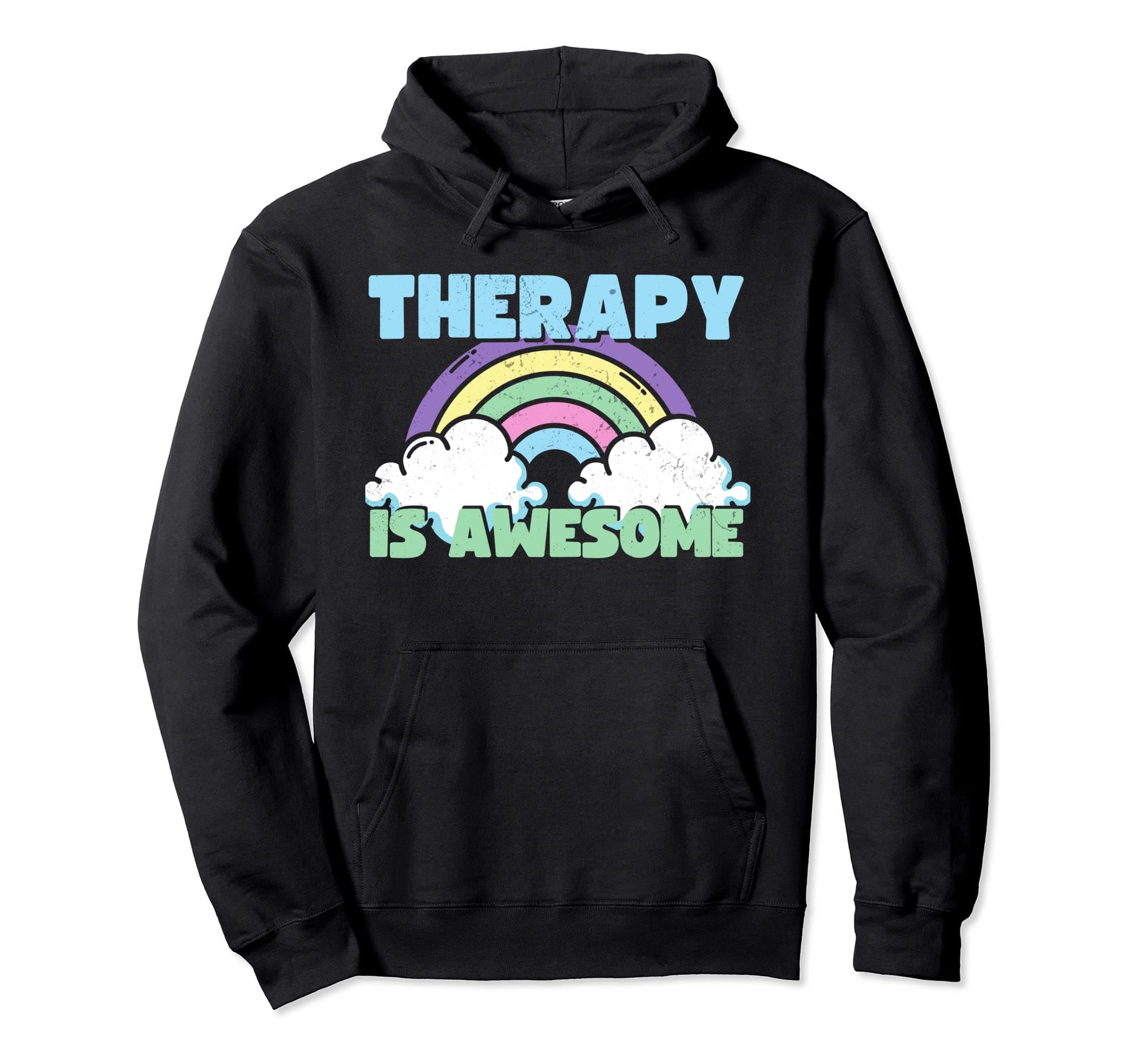 Therapy is Awesome Shirt Funny Depression Shirts for Women Pullover Hoodie