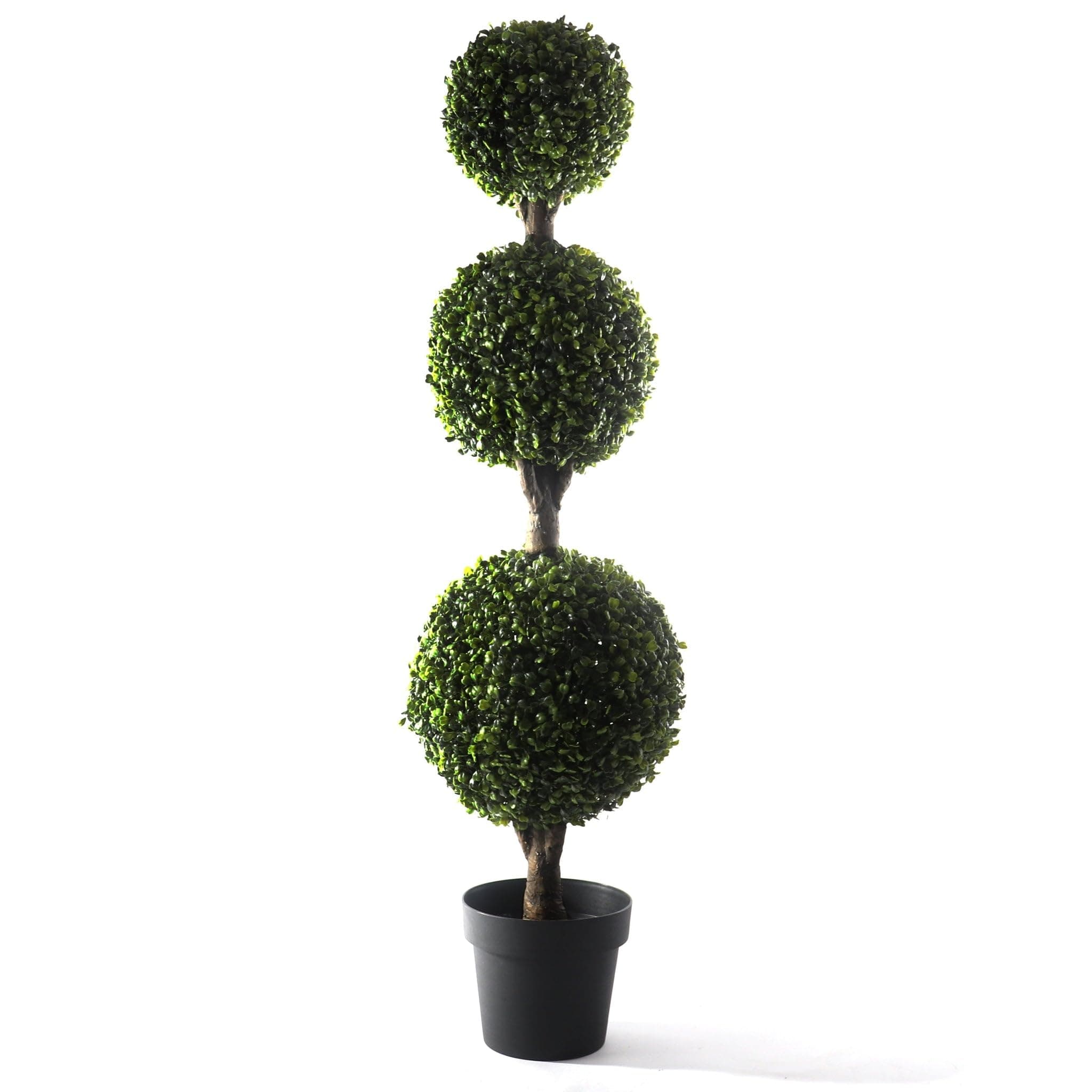 - Bornbridge 4' Boxwood Ball Tree - Lifelike Artificial Outdoor Plant, UV and Water Resistant, Enhances Patio or Porch Decor