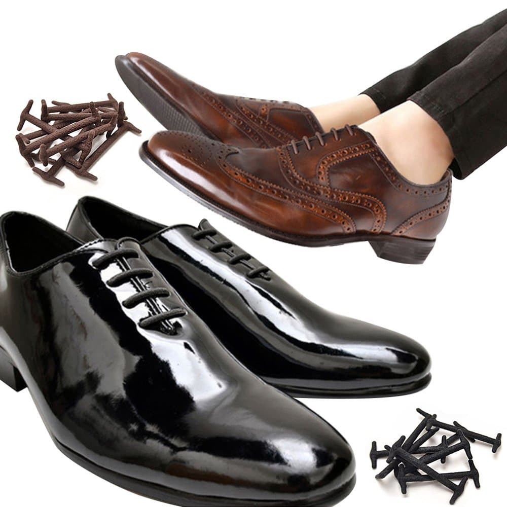 Silkies No tie shoelaces for dress shoes silicone elastic shoe strings oxford shoe laces