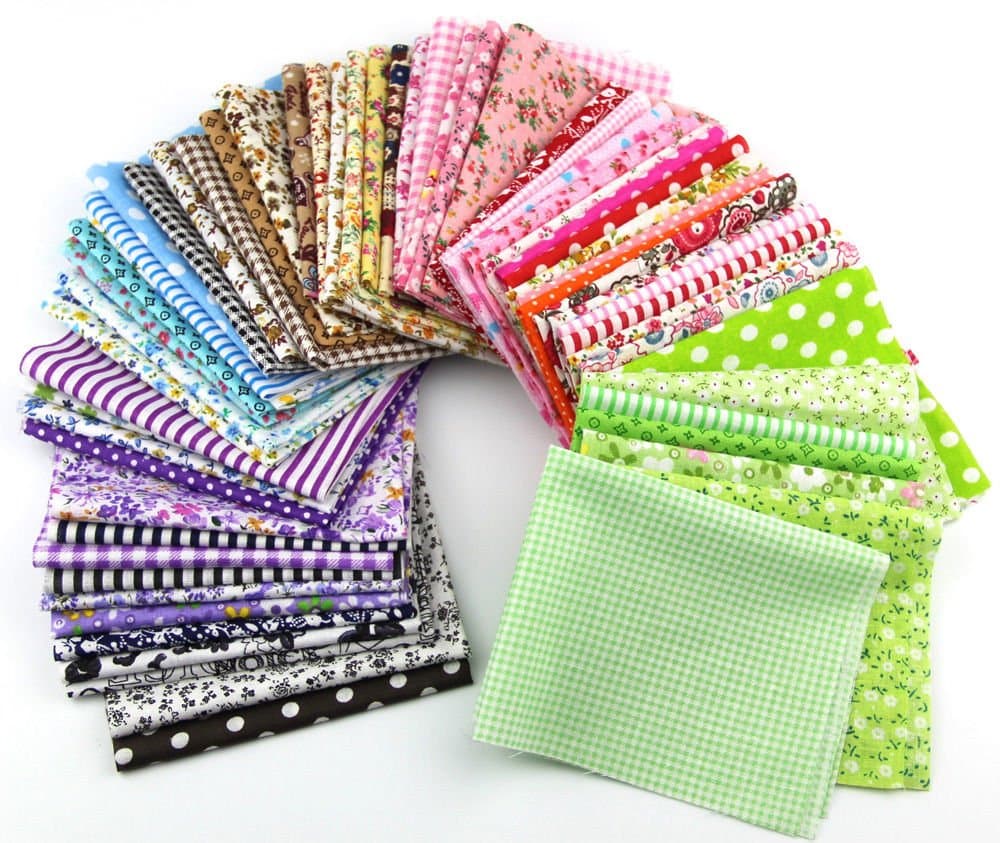 Fabric Patchwork Craft Material Mixed Squares Bundle 2025cm 15pcs