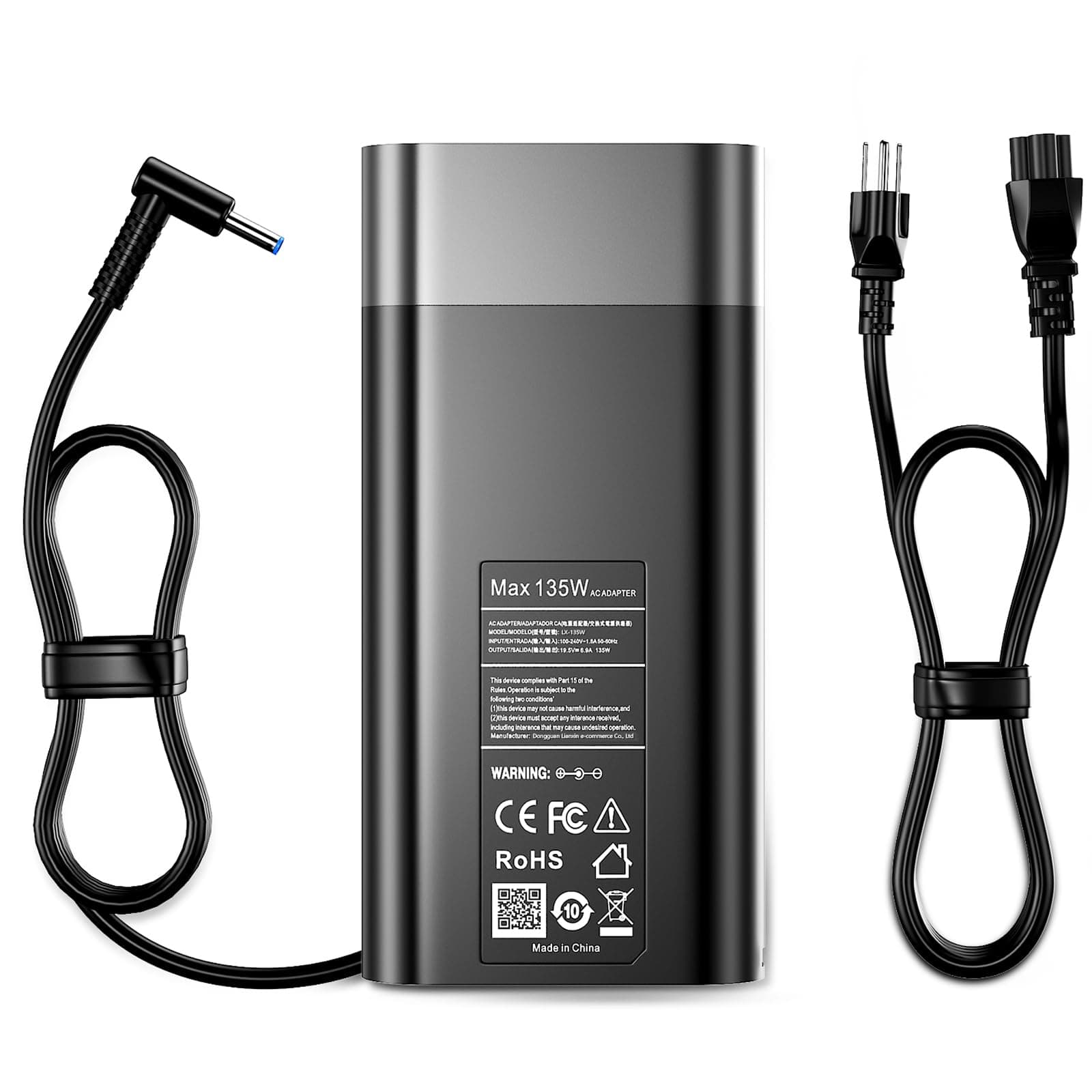 135W Laptop Charger Compatible with HP Spectre X360 15 16 15t-df100 15-df 16t-f10 16-f2097nr Omen 15 17 Pavilion Gaming 15 16 ZBook Studio G5 G6 G7 TPN-DA11 l15534-001 Power Cord