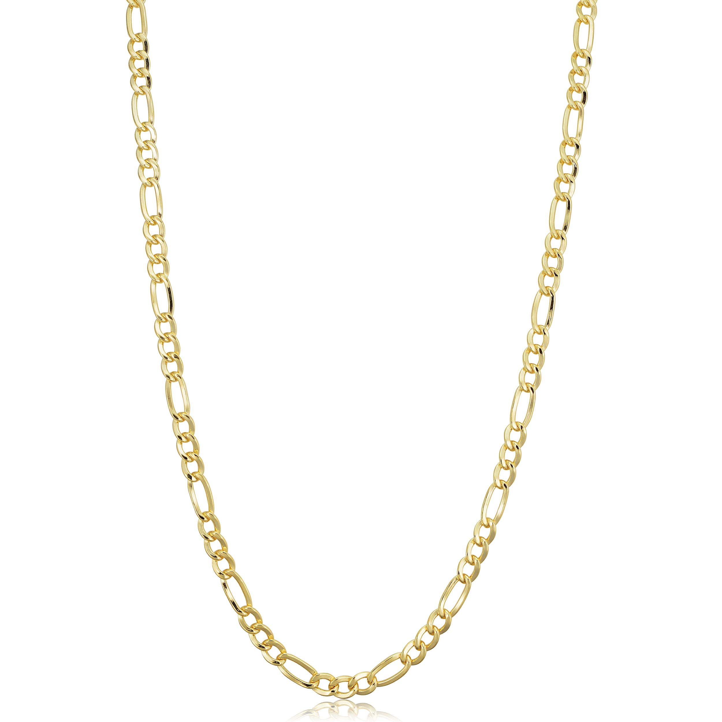 Unisex Figaro Chain Necklace - 14k Gold Filled Solid Figaro Link Chain Necklace
