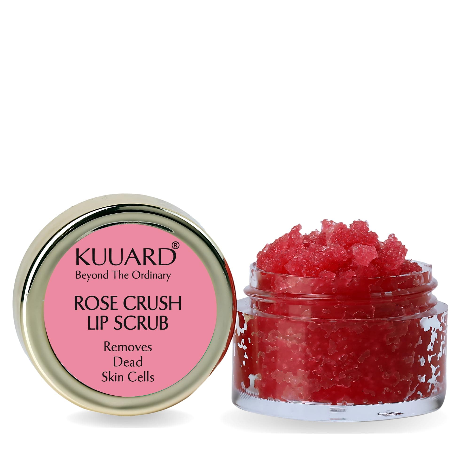 Kuuard Rose Crush Lip Scrub | Fight Dark Lips, Smoker's Lines & Combat Pigmentation | Lip scrub With Crushed Rose Petal & Mango Seed Butter | Stains Removal Lipcare (15 gm)