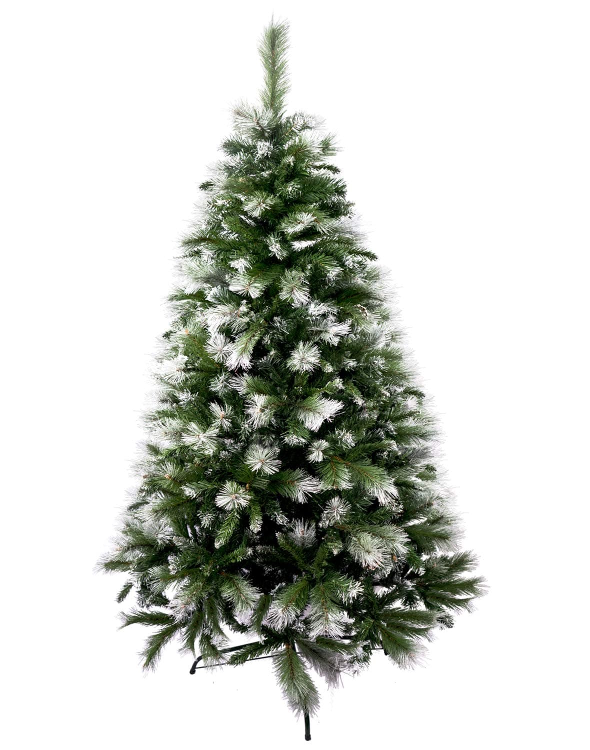 SOLAGUA NAVIDAD Christmas Tree MAXI Pines Green Artificial Tree with Pine Cones and Metal Stand 5 ft - 8 ft / 150-240cm (Snowy, 150cm 418Tips)
