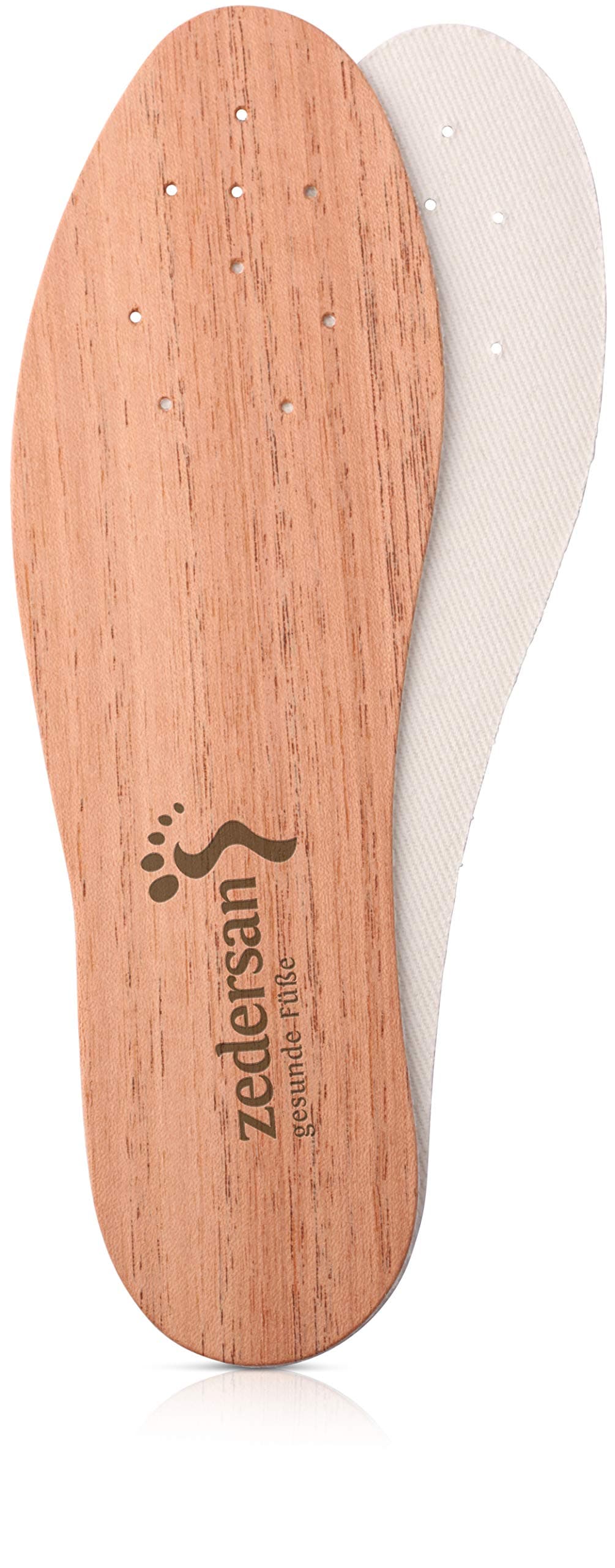 Original Zedersan Cedar Wood Insole, To Combat Sweaty Feet, Foot Odour, Fungal Nail Infections and Athlete's Foot, for Men and Women brown brown