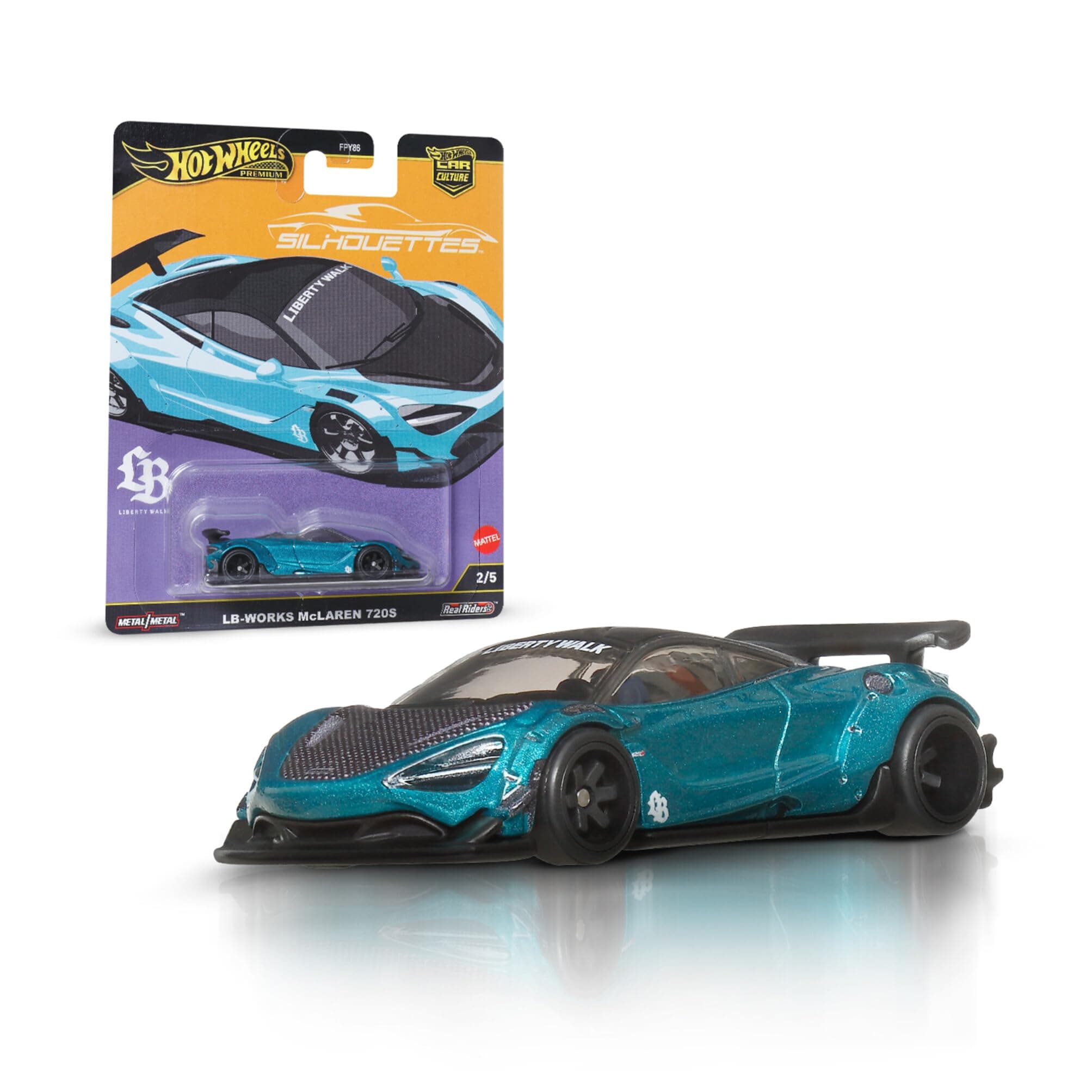 Hot Wheels Premium LB-Works McLaren, Car Culture Circuit Legends Vehicles for Kids 3 Years Old & Up, Premium Collection of Car Culture 1:64 Scale Vehicles, JBK47