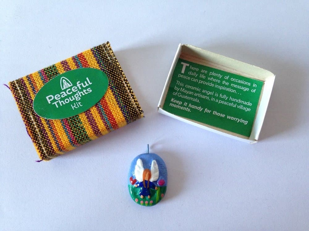 Guatemalan Matchbox worry dolls lucky kits. Choice of Design. Fair Trade (Peaceful Thoughts)