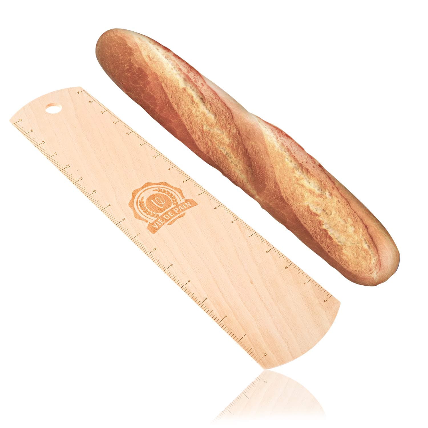 Premium Baguette Flipping Board- Baguette Transfer Peel- Bread Peel- Bakers Peel- Solid Hardwood Baguette Tools by Vie De Pain