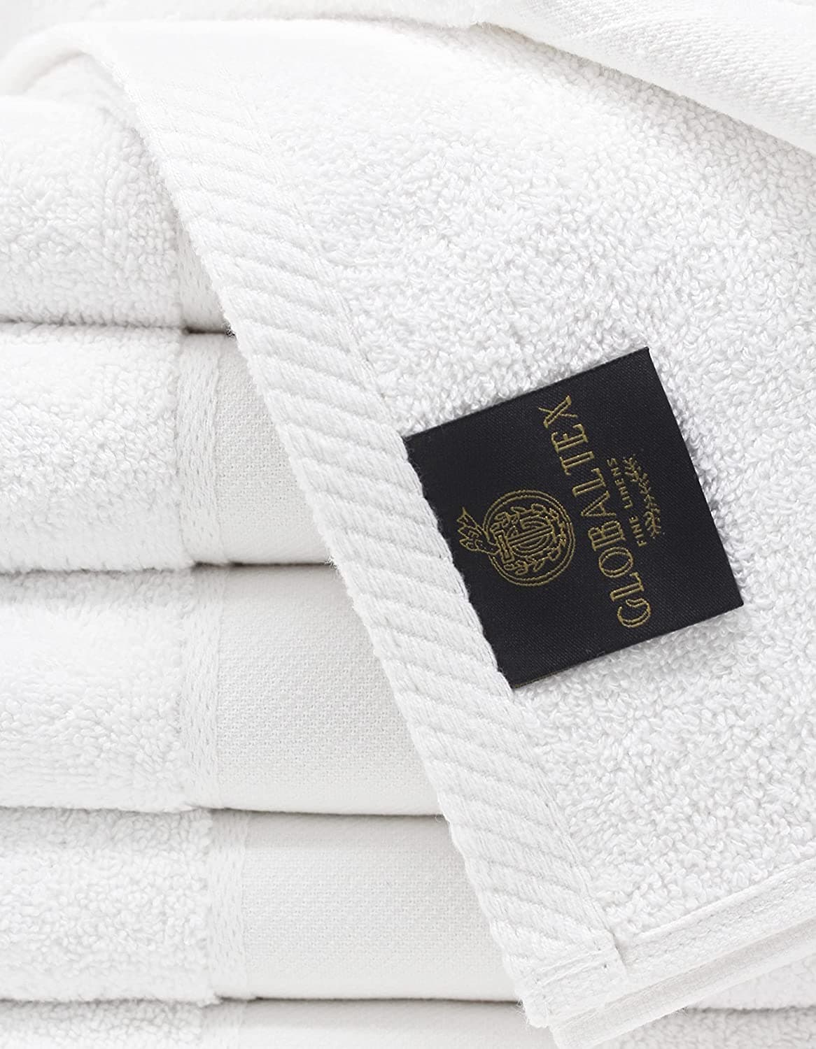 2 Pcs Luxury Turkish Hand Towel Set,100% Cotton, 600 GSM, Hotel Quality, 16x30 Inches (White)