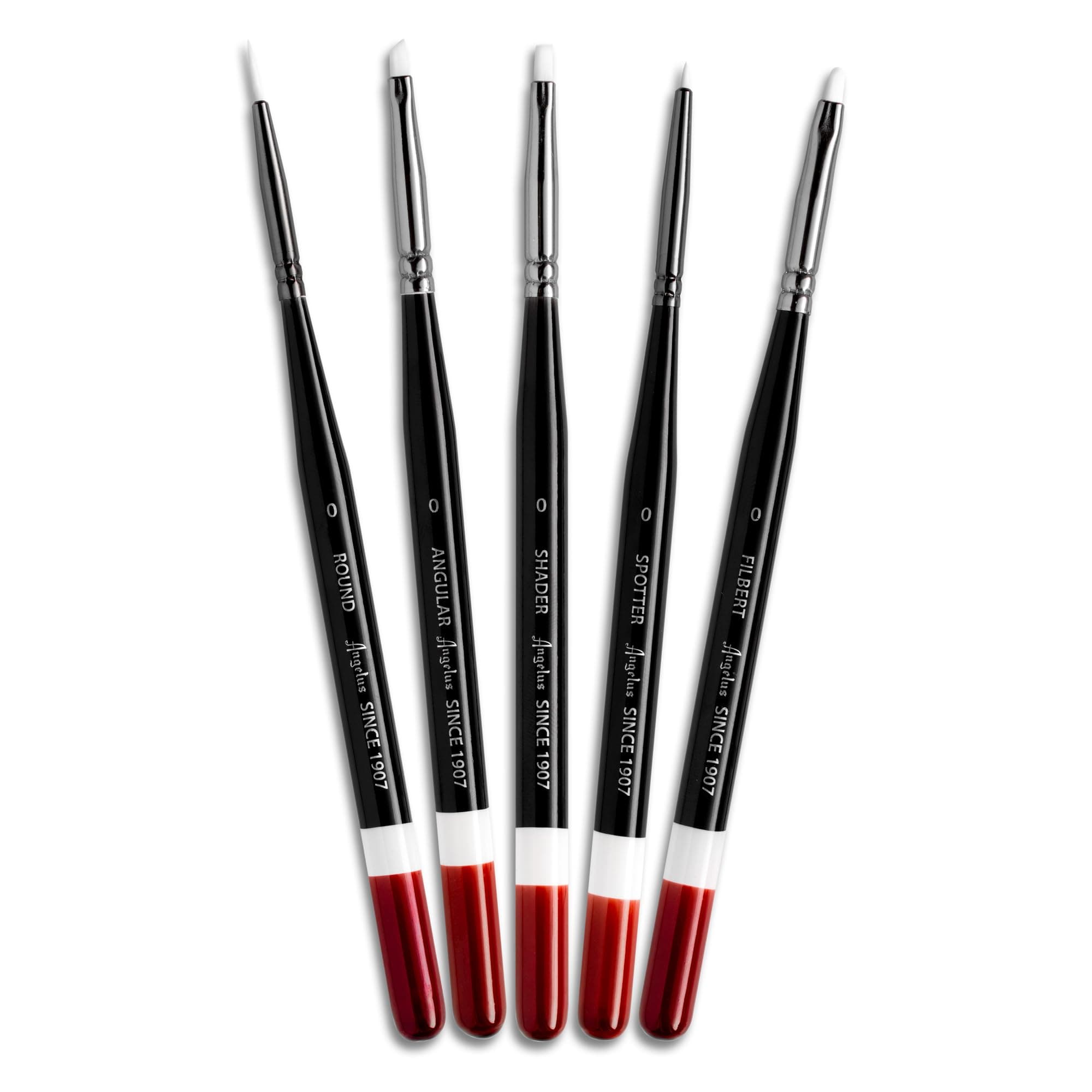 Micro Detail Paint Brush Set of 5, Black, 799-5-101, Acrylic Brush Set, 5 Brushes