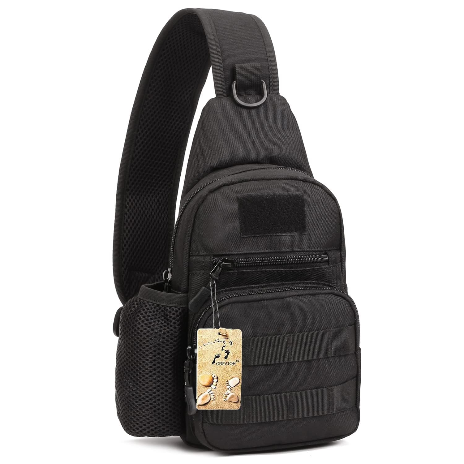 CREATORTactical Sling Bag Shoulder Backpack Military MOLLE Crossbody Bag Chest Pack Hiking Daypack