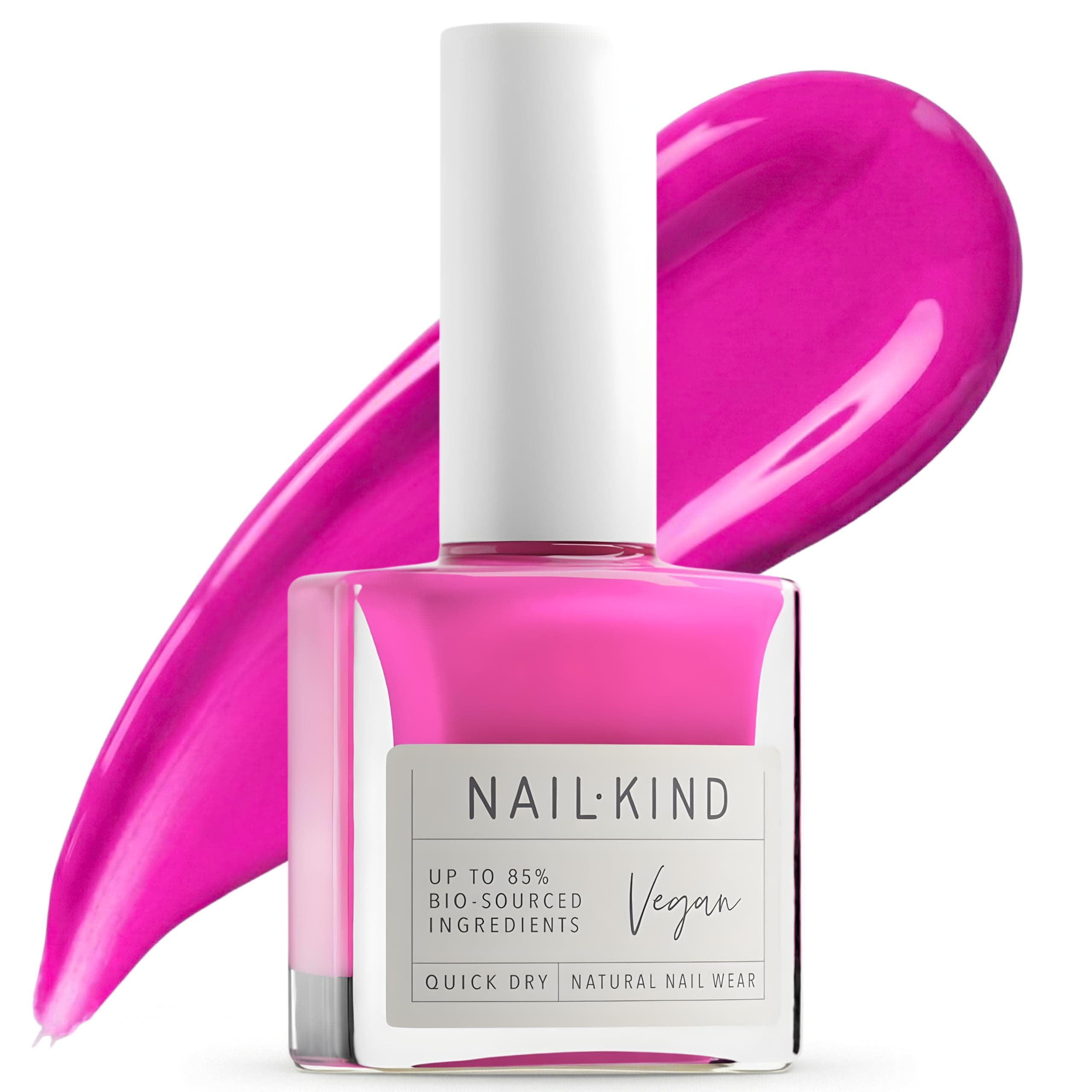 Hot Pink Nail Polish - Smokin' Hot - High-Gloss Neon Pink Nail Varnish - Vegan Nail Lacquer + Peta Certified + Cruelty Free - Quick Drying Long Lasting - Chip Resistant Manicure - 8ml