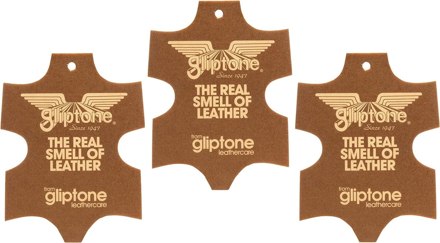 Glass Polish 92008 Car Air Fresheners, 3 Pack, Genuine Leather Scent