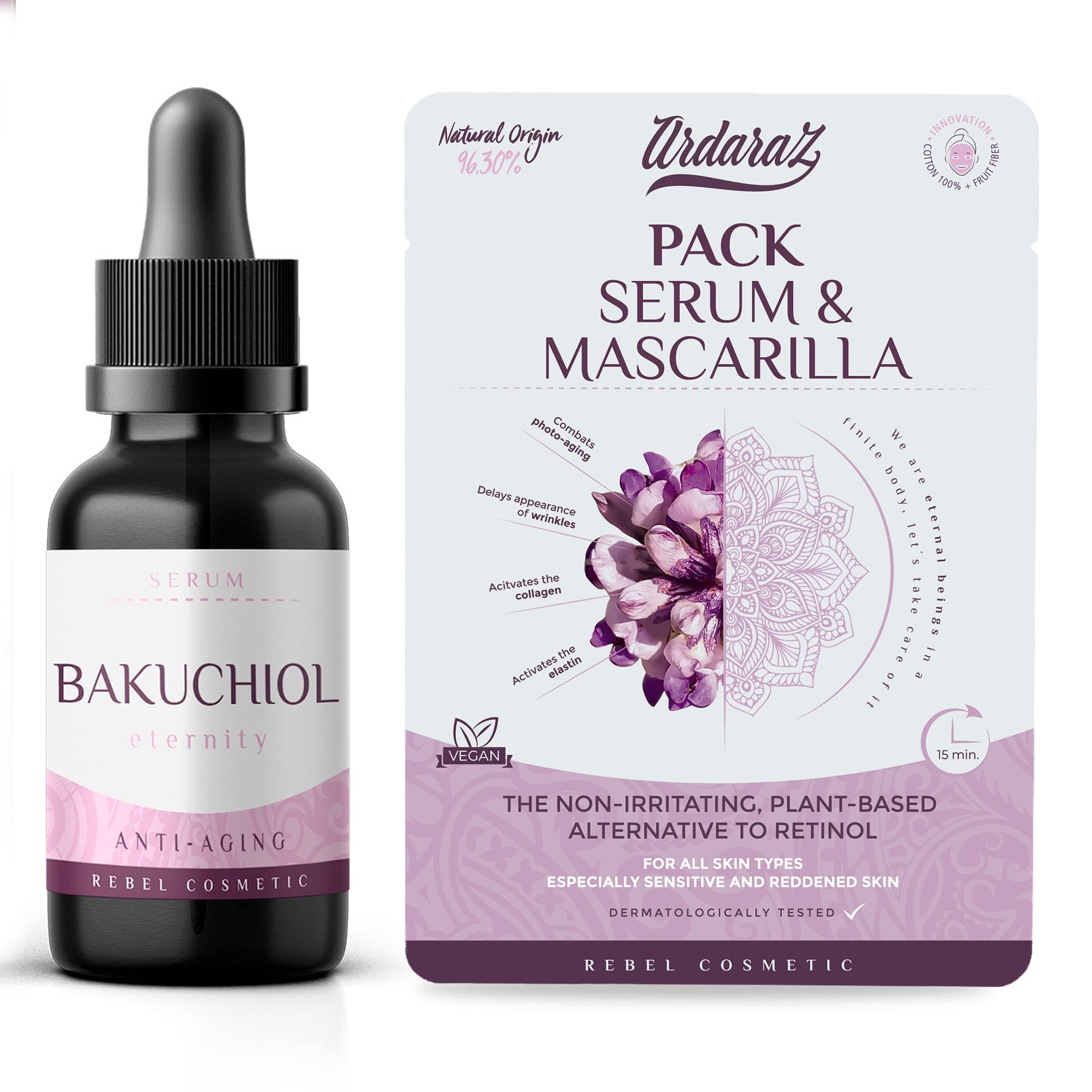 ardarazBakuchiol Face Serum for Women, the Plant-Based Retinol. Women’s Concentrate Anti Wrinkle Serum, enhances the skin texture. With Hyaluronic Acid for sensitive skin. 30 ml