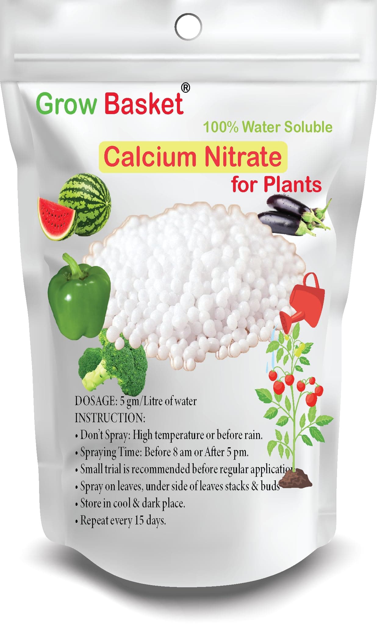Calcium Nitrate Fertilizer Greenhouse Grade Plant Food for Hydroponics, Indoor/Outdoor Plants & Flower Gardens – Fruit, Vegetables, Holistic Herbs. Blossom End Rot Tomatoes (950)