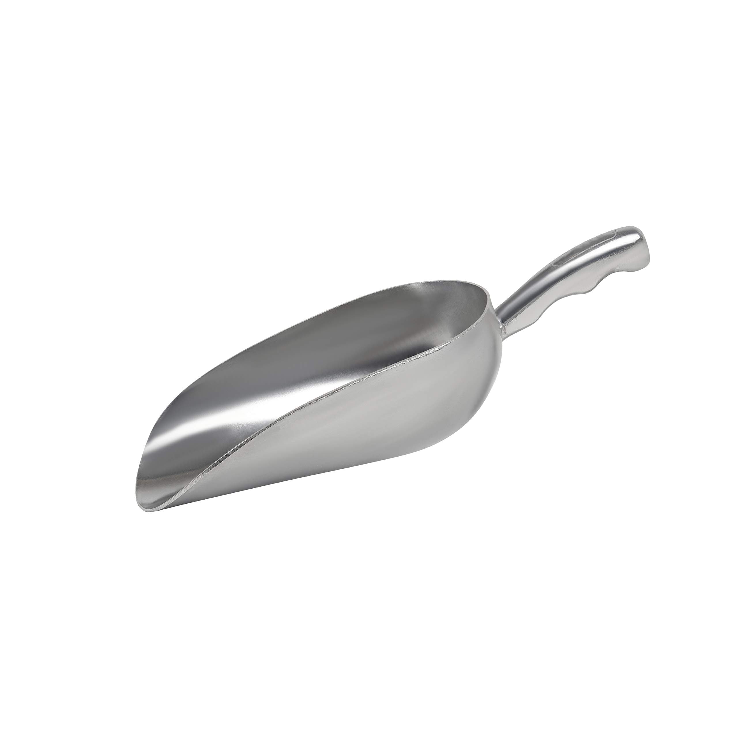 Cast Aluminum Utility Scoop - 12 oz. - Round Bottom, ice scoop For Multi-Purpose Use, With Finger Groove Handle (Hand Wash Only) (12 oz.)