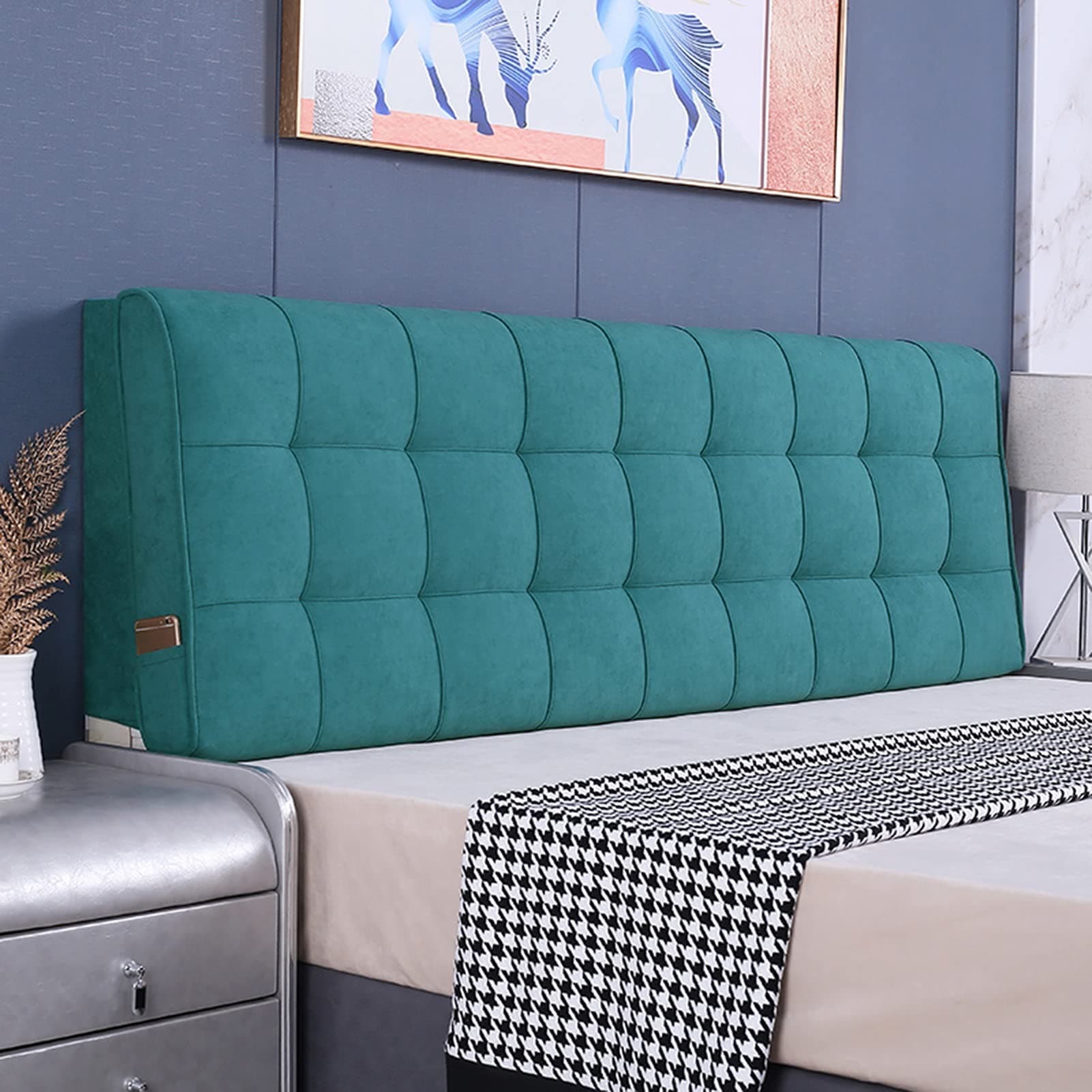 LIANGJUN Headboard Bed Backrest Cushion, Skin-Friendly Anti-Collision Soft Reading Pillow, for Teenager Babys, Waist Position Support Pads, 9 Colors, Customize