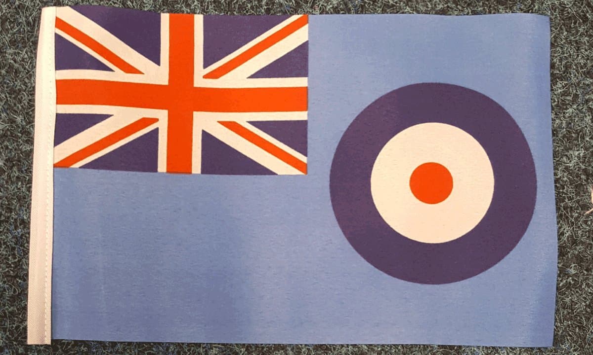 Mini Raf Ensign Flag - (9" X 6")