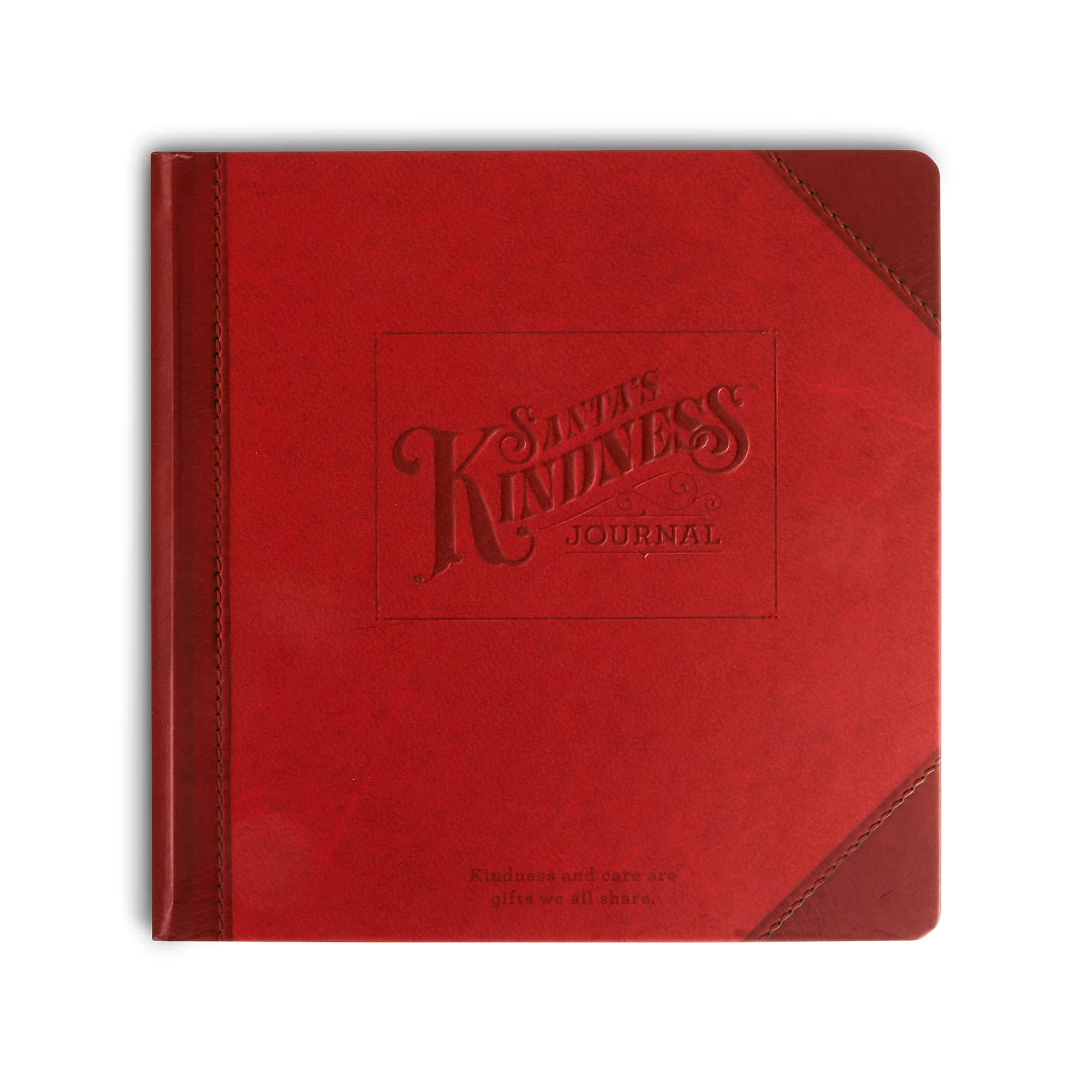 SANTA'S KINDNESS Festive Hard Cover Vibrant Red Christmas Activity Writing Journal
