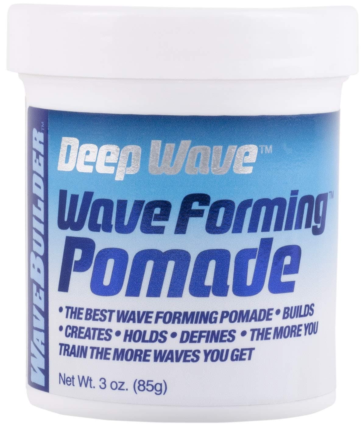 Wavebuilder Deep Wave Forming Pomade | Original Formula Creates, Holds and Defines Hair Waves, 3 Oz