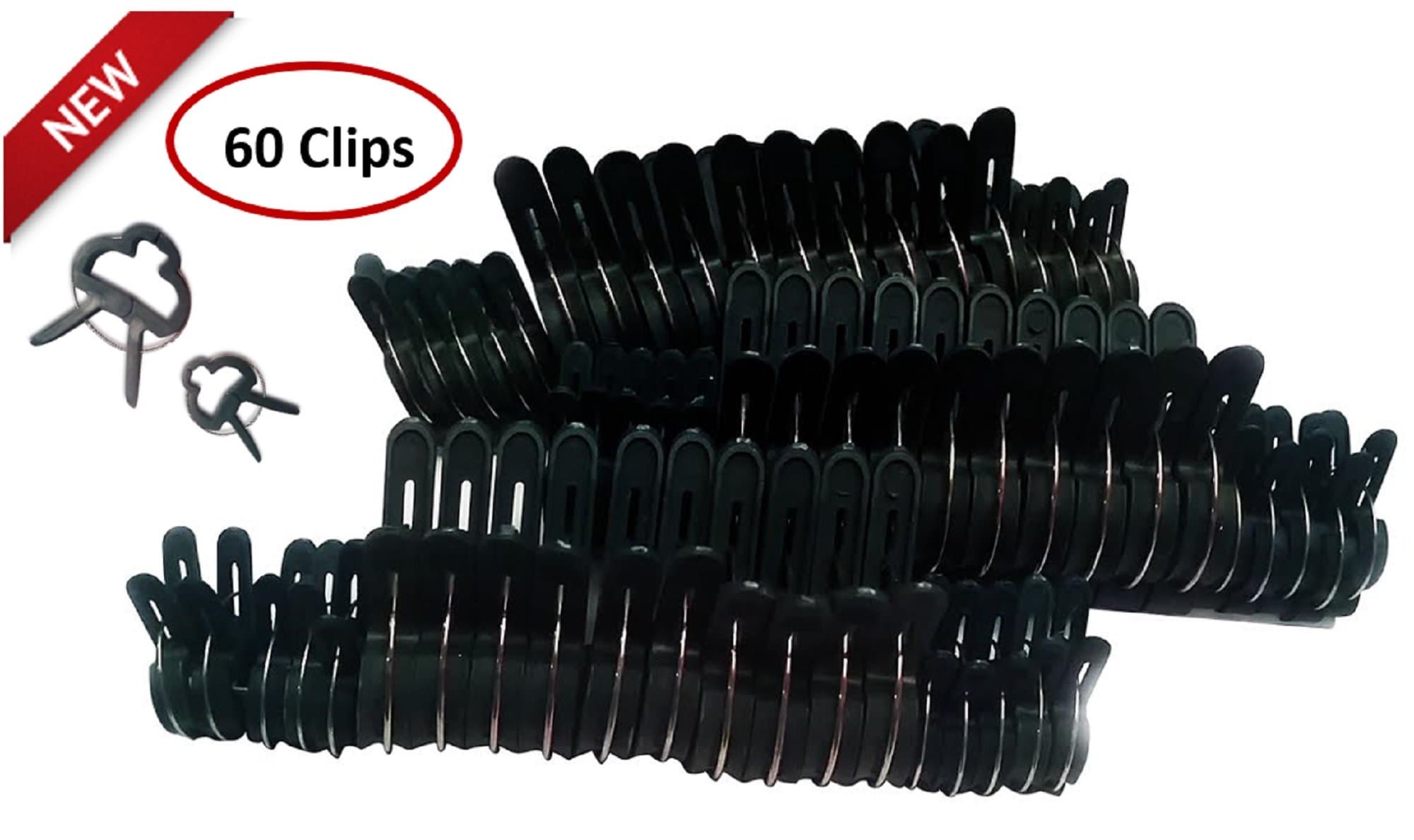 Garden Plant Clips - Vines, Flowers & Vegetables - 60 pack - Small & Large - Tomato Cages, Pickle Vines, Hydrangeas, Clematis, Honeysuckle Vines and more