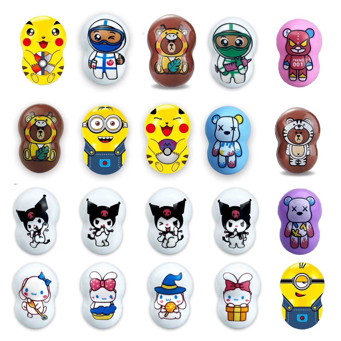 Random Stress Relief 24 PCS Mini Roly-Poly Wobbling Toy Self-righting Doll Small Desktop Toy to Solve Your Irritability for Kids or Adult