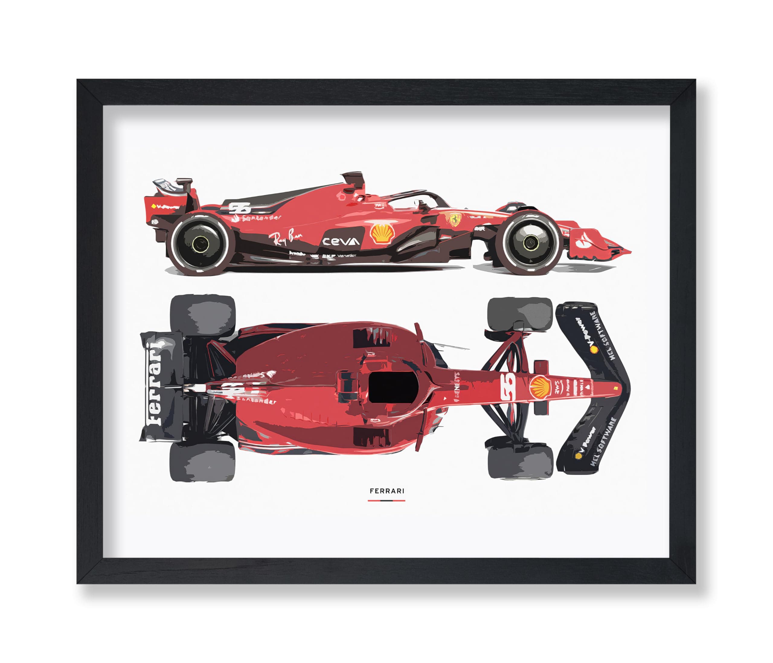 Poster Master Italian Luxury Sports Car Poster - Race Car Print - Sports Art - Car Racing Art - Gift for Men, Women & Car Enthusiast - Decor for Garage, Living Room or Office - 11x14 UNFRAMED Wall Art