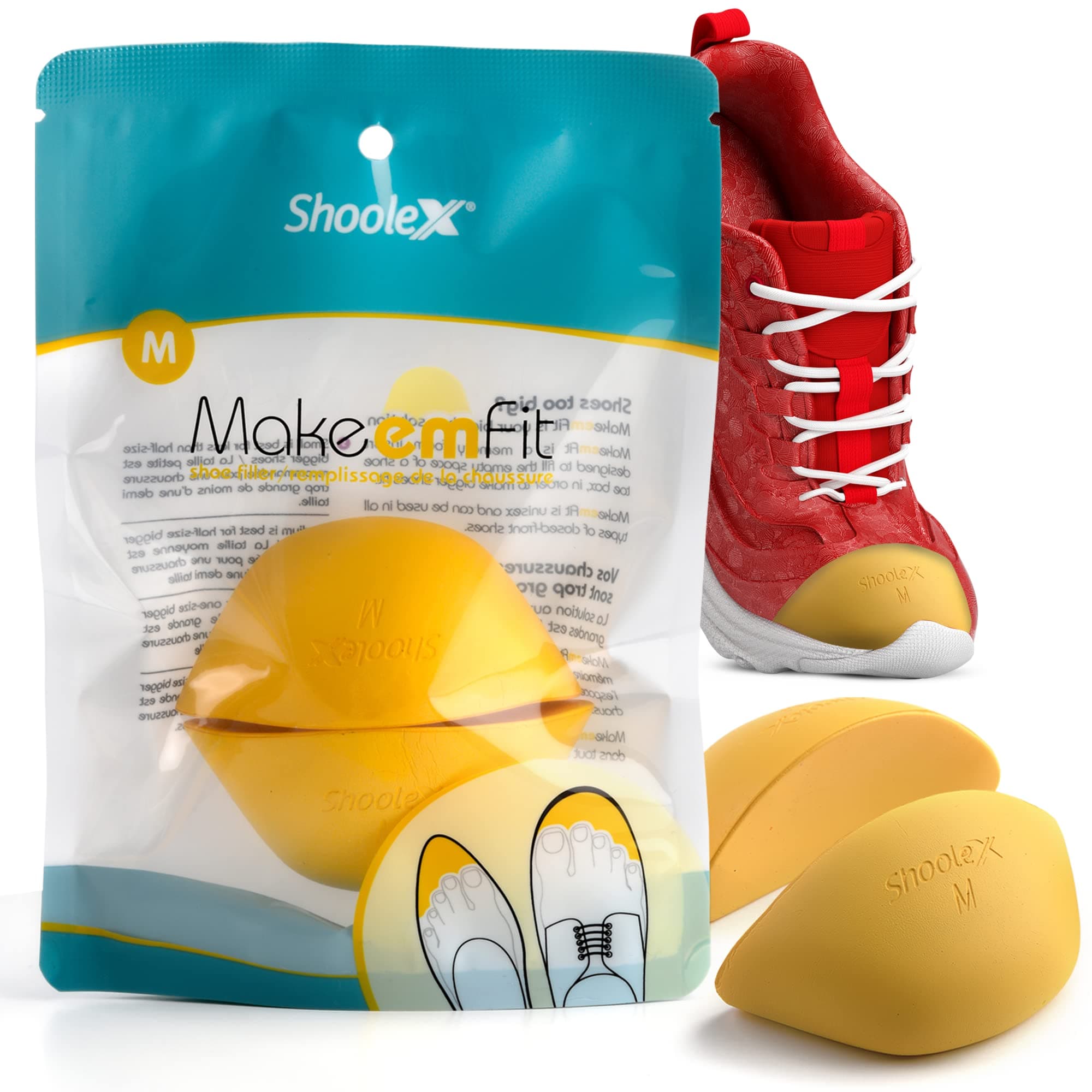 Shoolex, Big Shoe Filler, Unisex Shoe Inserts To Make Big Shoes Fit