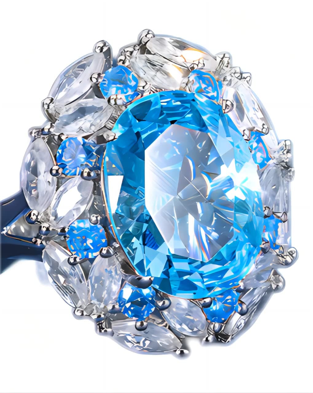 HUARJOGold plated copper base Rings for Woman Sapphire Aquamarine Emerald Gemstone Ring for Women girls Hypoallergenic Elegant Fashionable