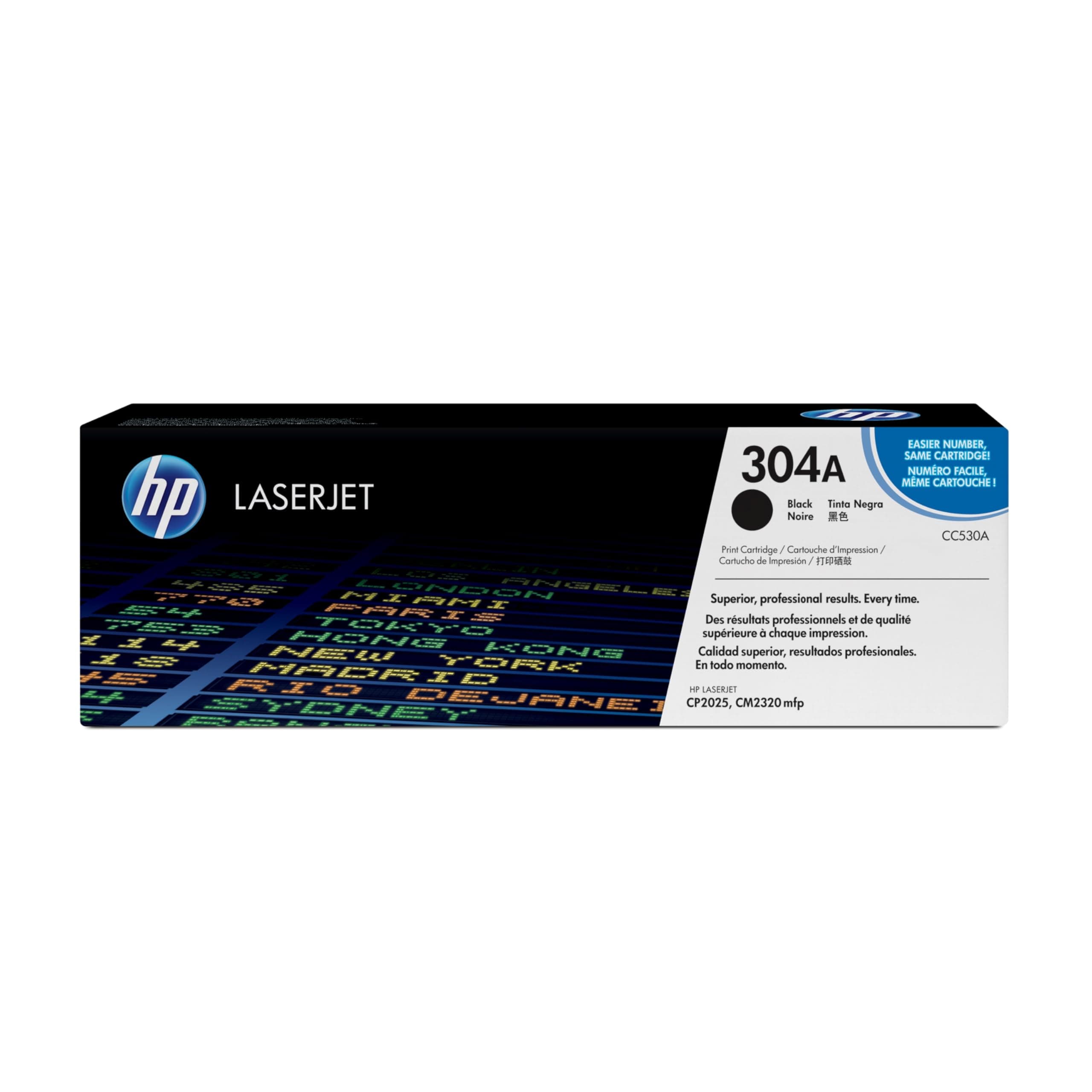 HP 304A Black Toner Cartridge | Works Color Laserjet CM2320 MFP, Color Laserjet CP2025 Series | CC530A