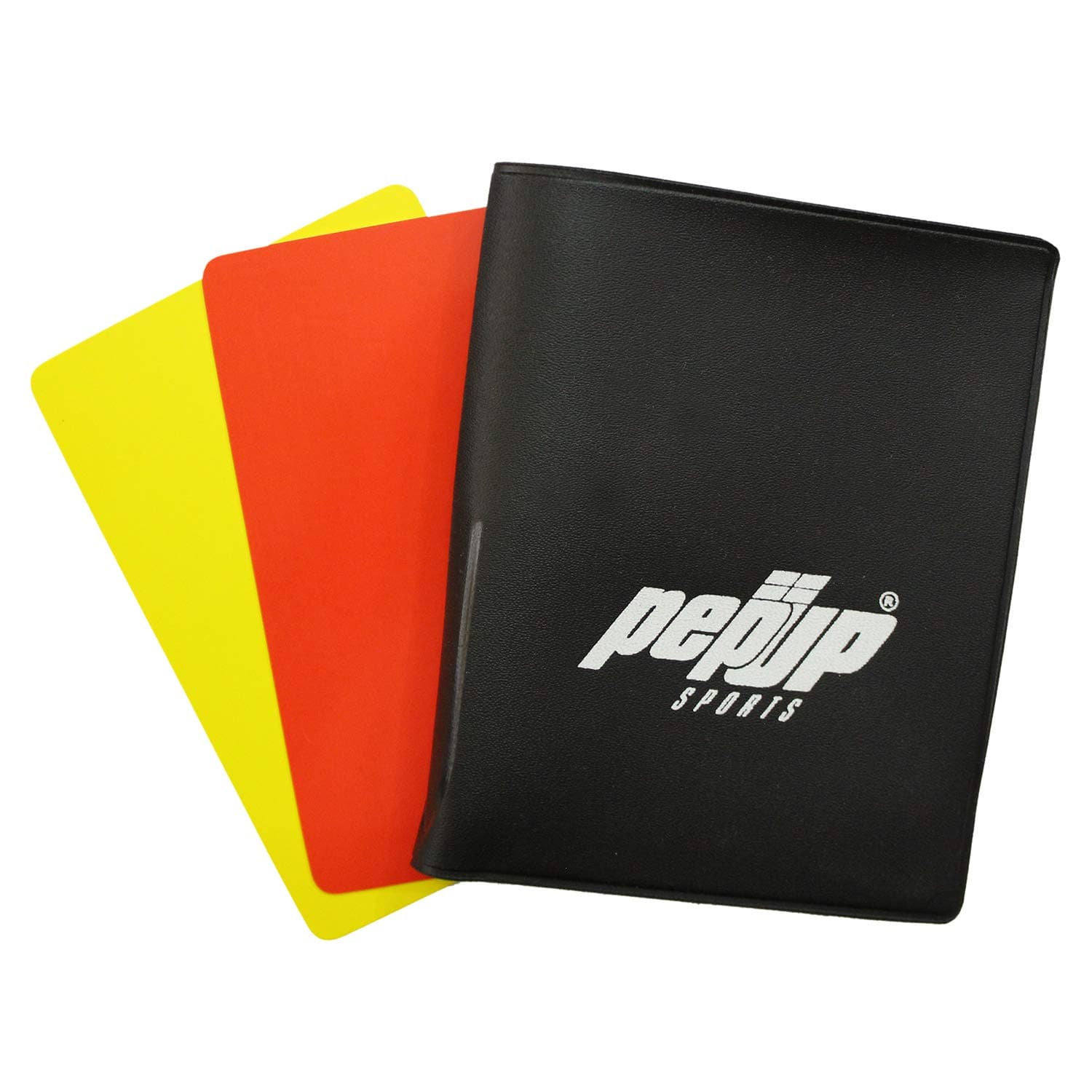 Pepup Football Training Referee Wallet,Scorebook Set for Soccer/Football - Contains Yellow and Red PVC Warning Cards with Pencil Holder