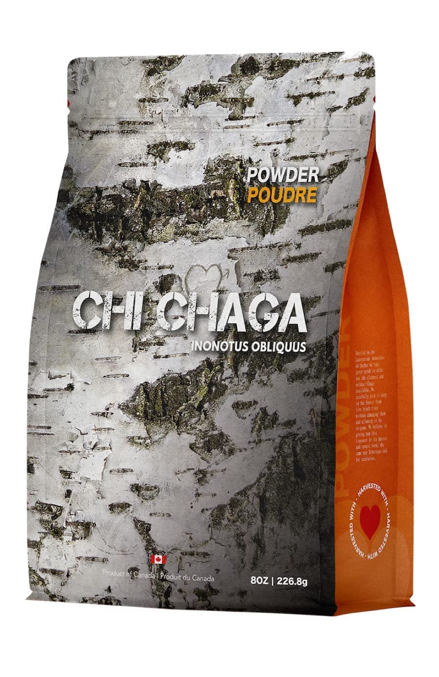 Premium Organic Chaga Mushroom Powder - 8 oz of Authentic 100% Wild Harvested Canadian Chaga Tea