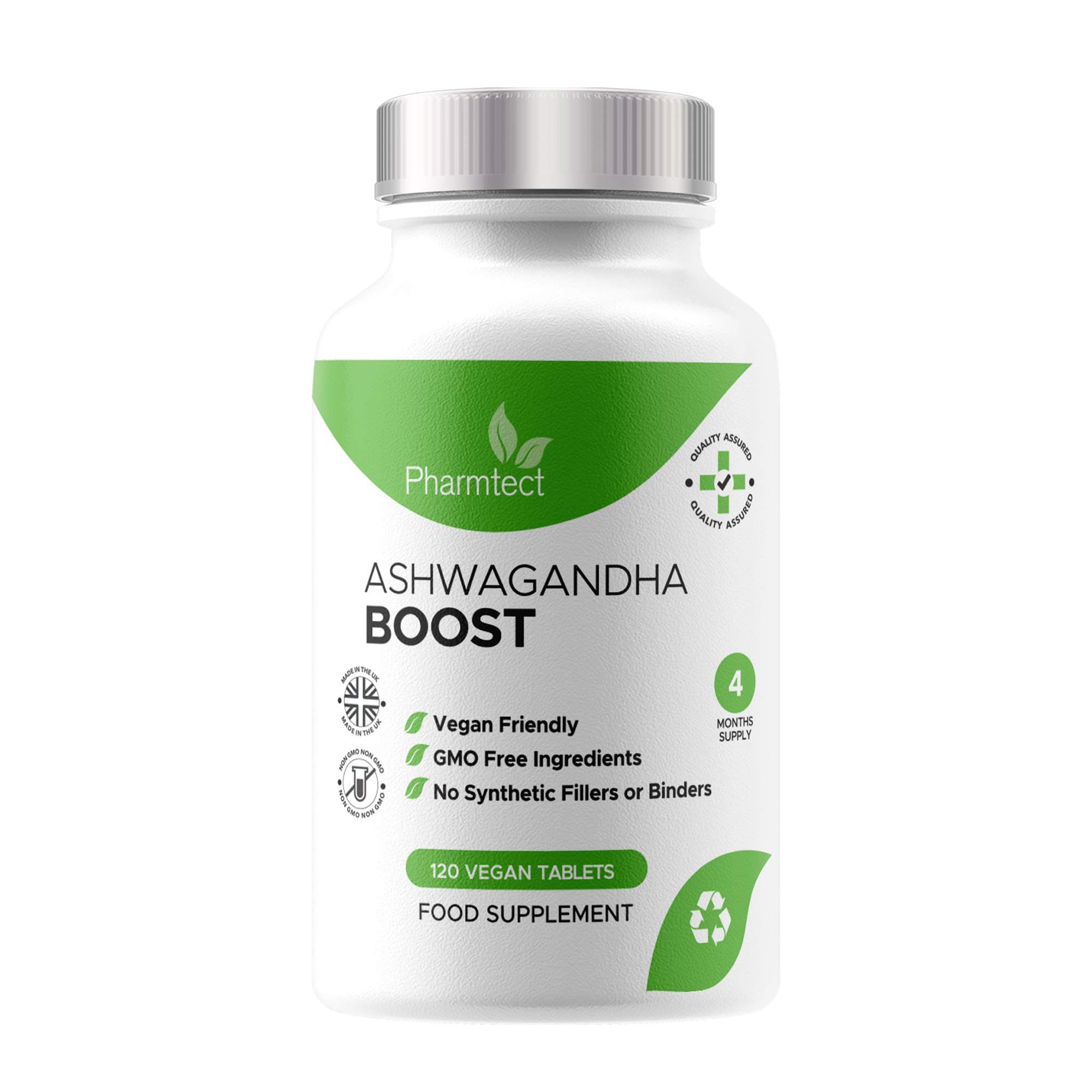Ashwagandha Boost 1000mg - Pure Ashwagandha Root Supplement - KSM-66 Ayurveda Also Known As Withania Somnifera - 120 Vegan Tablets UK Made - for Better Stress Management & Overall Health