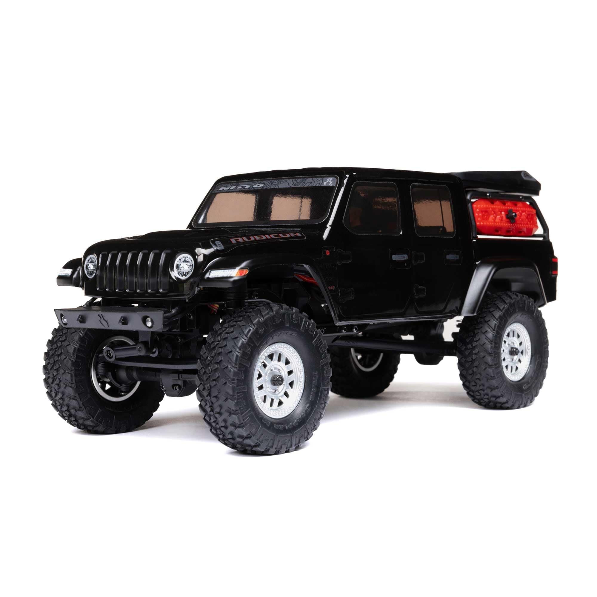 RC Truck SCX24 Jeep Gladiator 4 Wheel Drive Rock Crawler Brushed RTR (Nothing Needed to Complete Ready-to-Run), Black, AXI00005V2T5, Remote Control Car, RC Car, RC Crawler