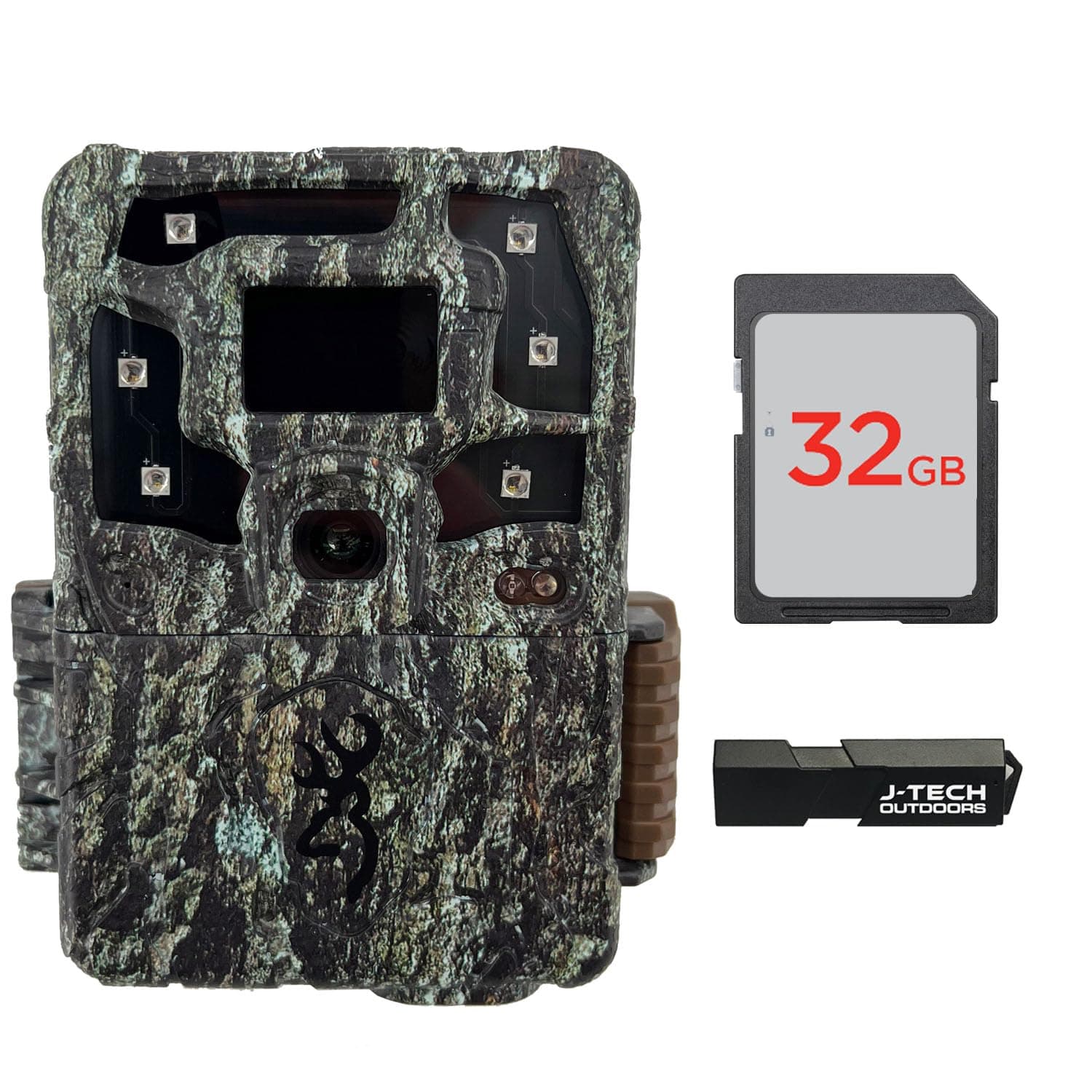 Strike Force Pro X 1080 Trail Game Camera Bundle Includes 32GB Memory Card and J-TECH Card Reader (24MP) | BTC5PX1080