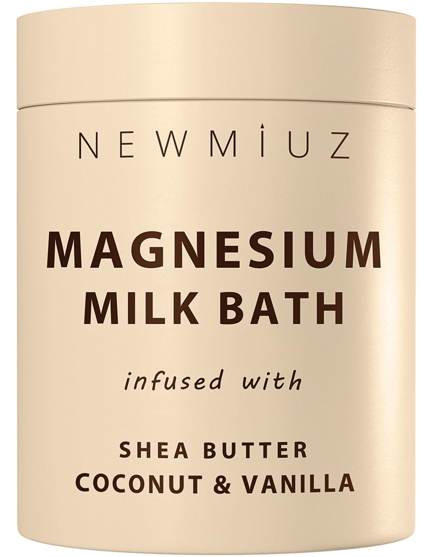 Creamy Magnesium Milk Bath Soak Powder Moisturize Soften Skin Coconut Vanilla Shea Butter Luxury Spa Bath Salt Relaxation Selfcare Gifts for Women