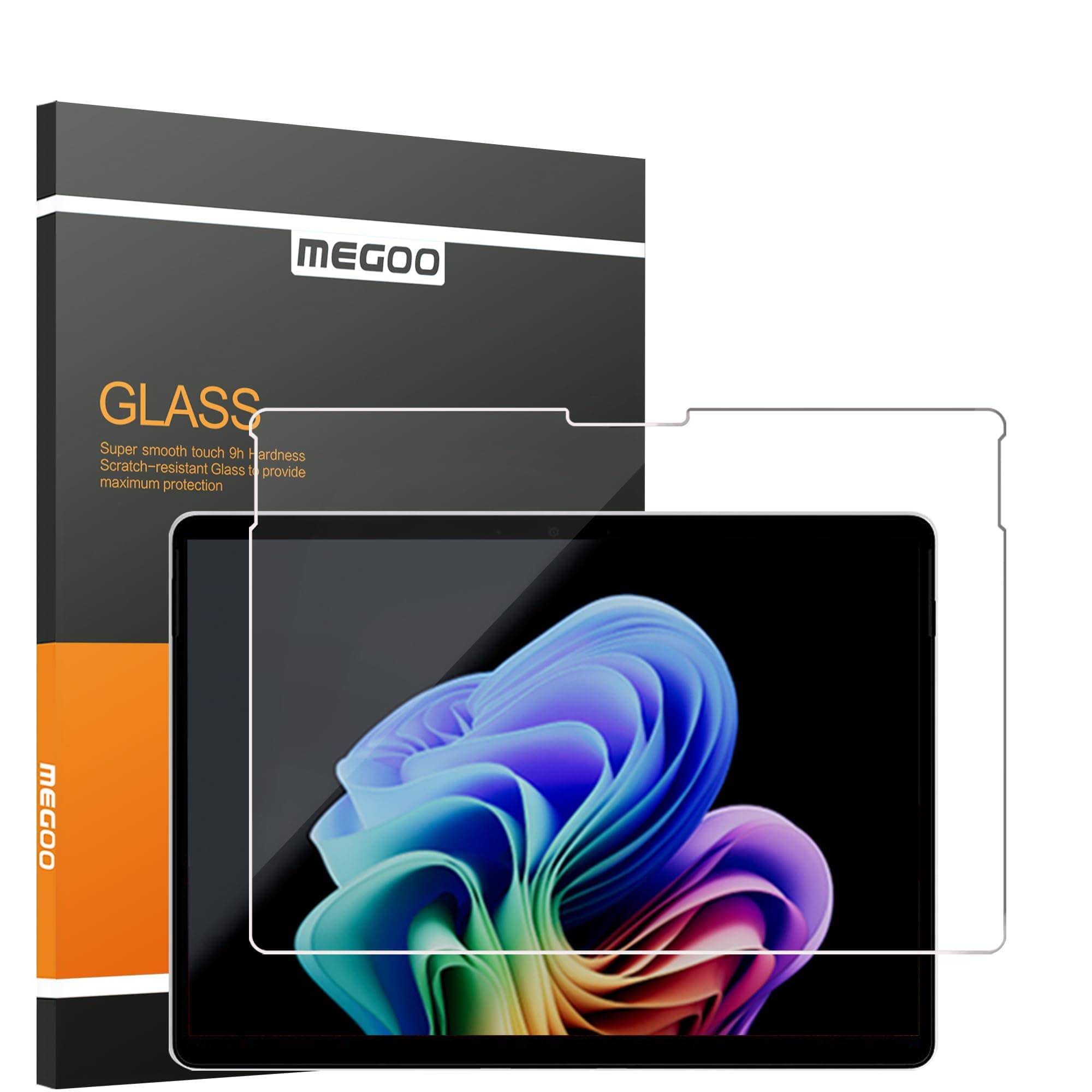 Megoo Glass Screen Protector for Surface Pro 11 13inch 2024, 9H/ Easy Installation/Scratch Resistant/Surface Pen compatible, Also for Microsoft Surface Pro 10/9/8/X