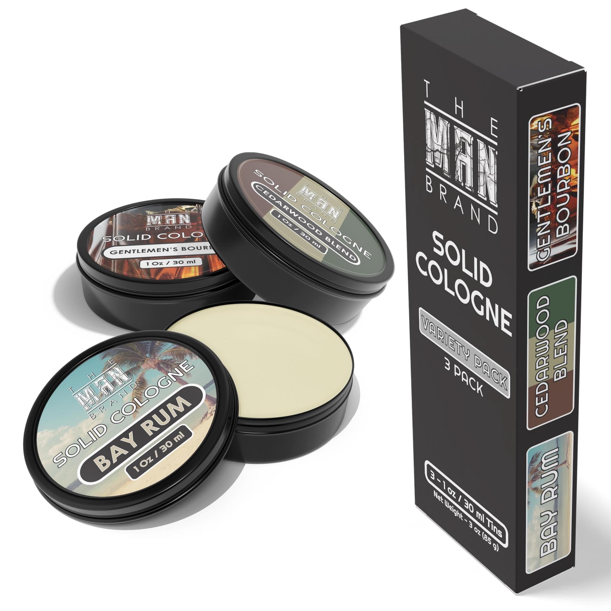 3 Pack - Round Screw Top Tin - 1 Ounce Each