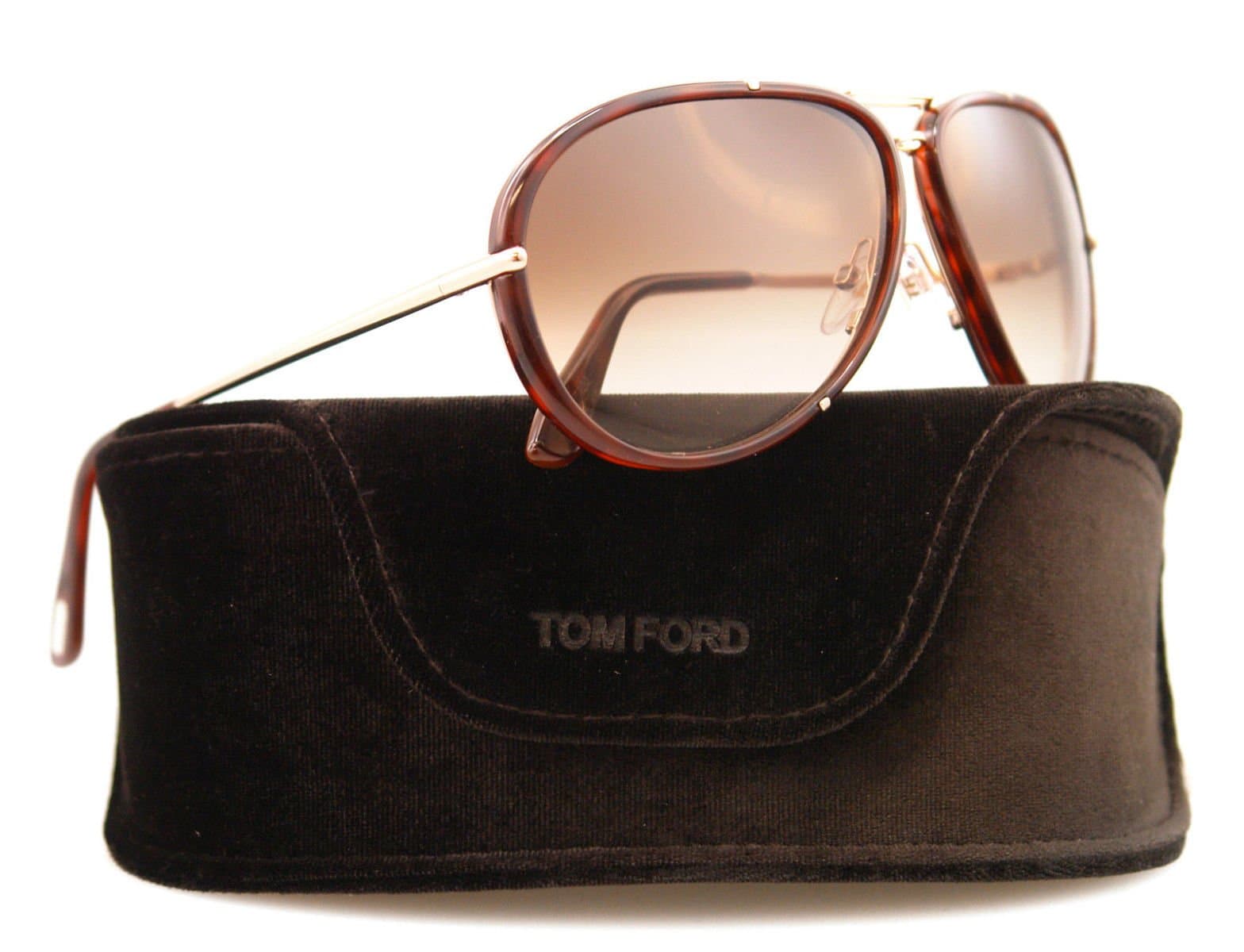 Tom Ford Cyrille FT0109 Sunglasses-28K Shiny Rose Gold (Gradient Rovex Lens)-63mm