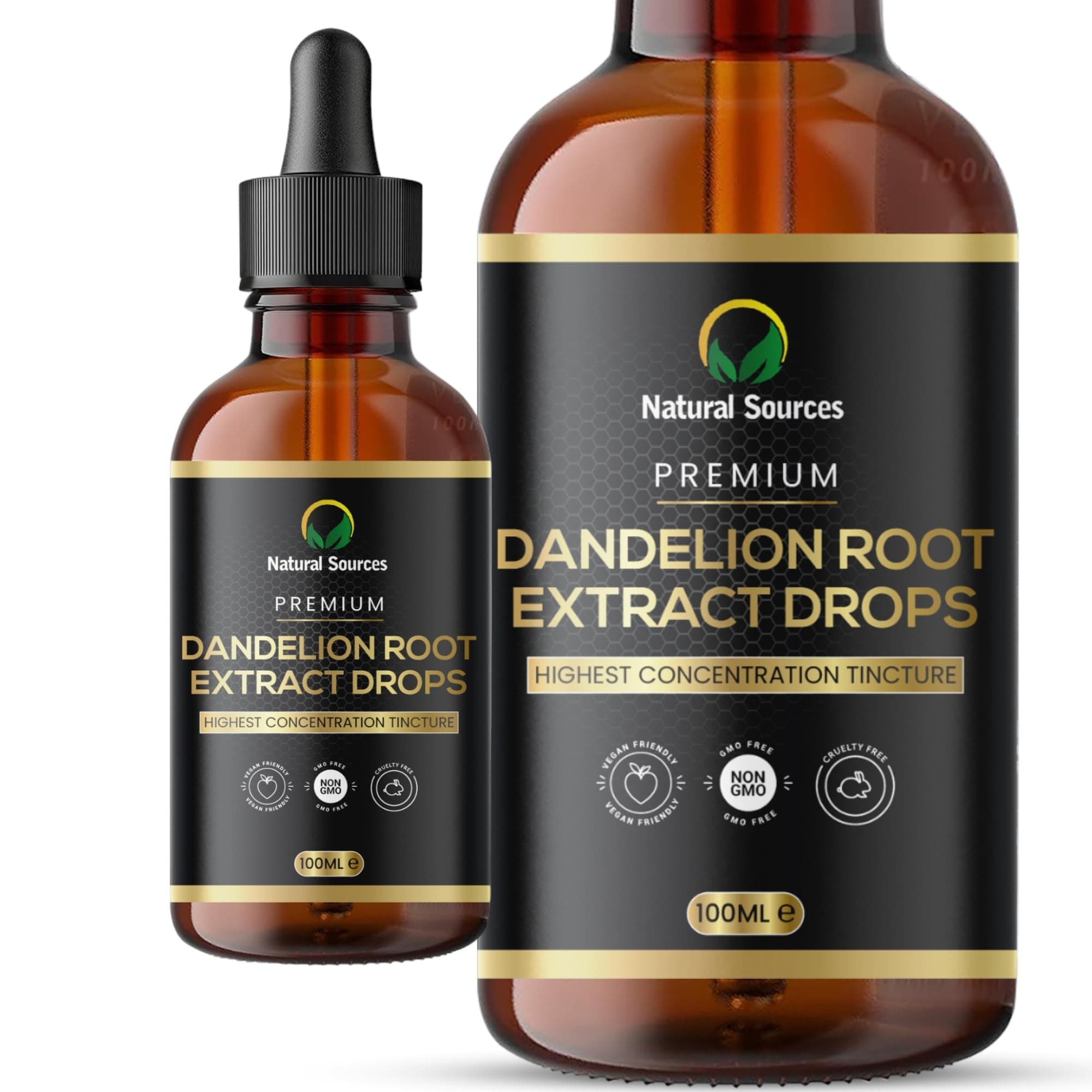 Dandelion Whole Plant Extract Drop | High Strength 1,000mg | 100mls 3 Month Supply (100 Servings) | Organic Plant Extract UK Grown & Produced | Water Retention | GMDP, MHRA, ORG Certified