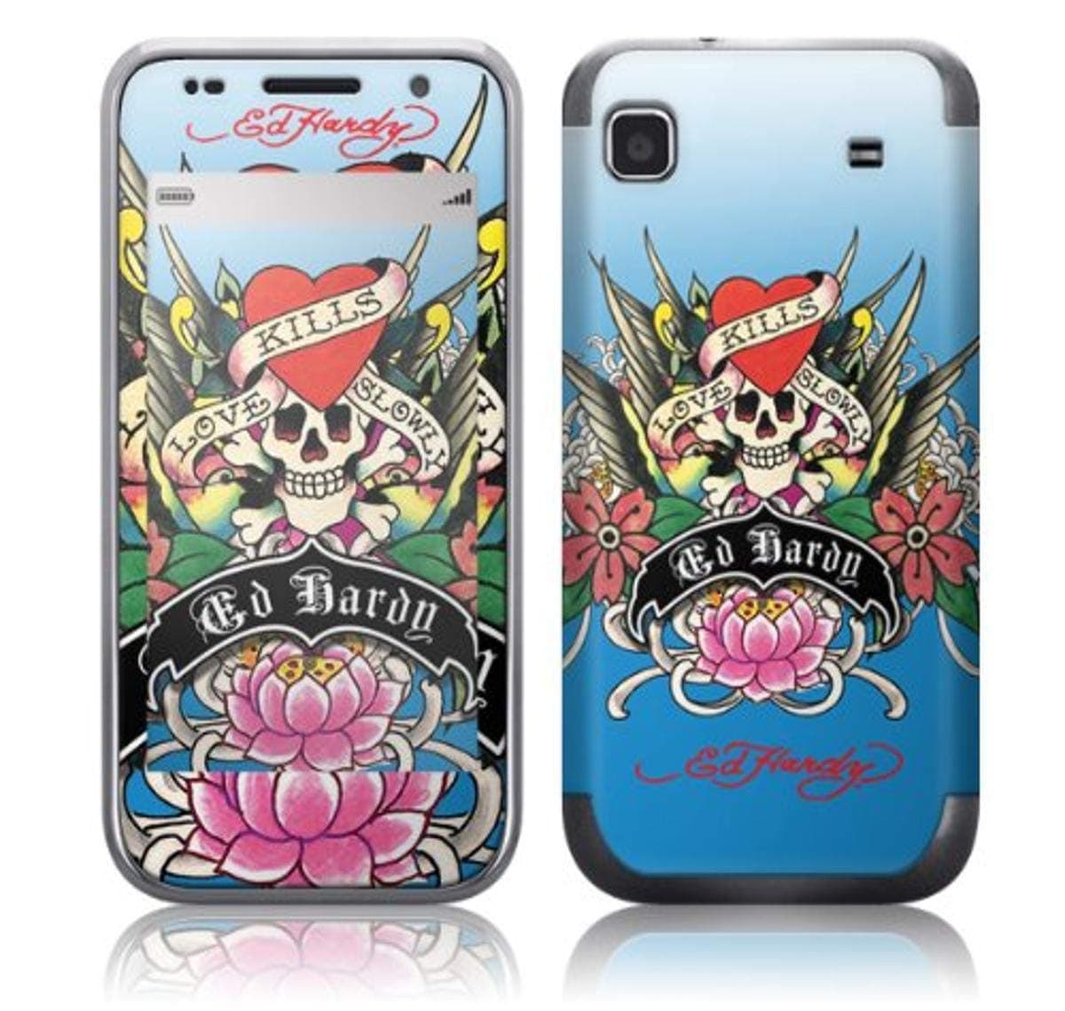 Zing Revolution MS-EDHY90275 Ed Hardy - Love Kills Blue Cell Phone Cover Skin for Samsung Galaxy S 4G (SGH-T959V)