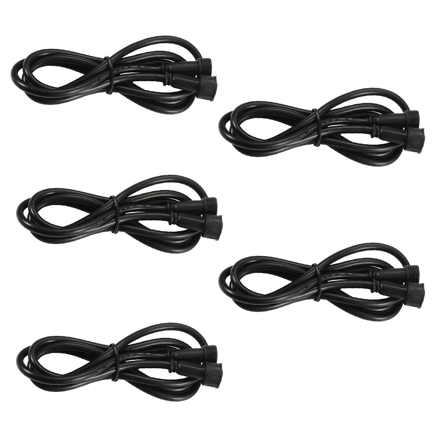 5PCS 3.28ft 1m Extension Cable Wire Cord with Male and Female 4Pin Connectors at Both Ends for RGB Multi-Color LED Deck Lights