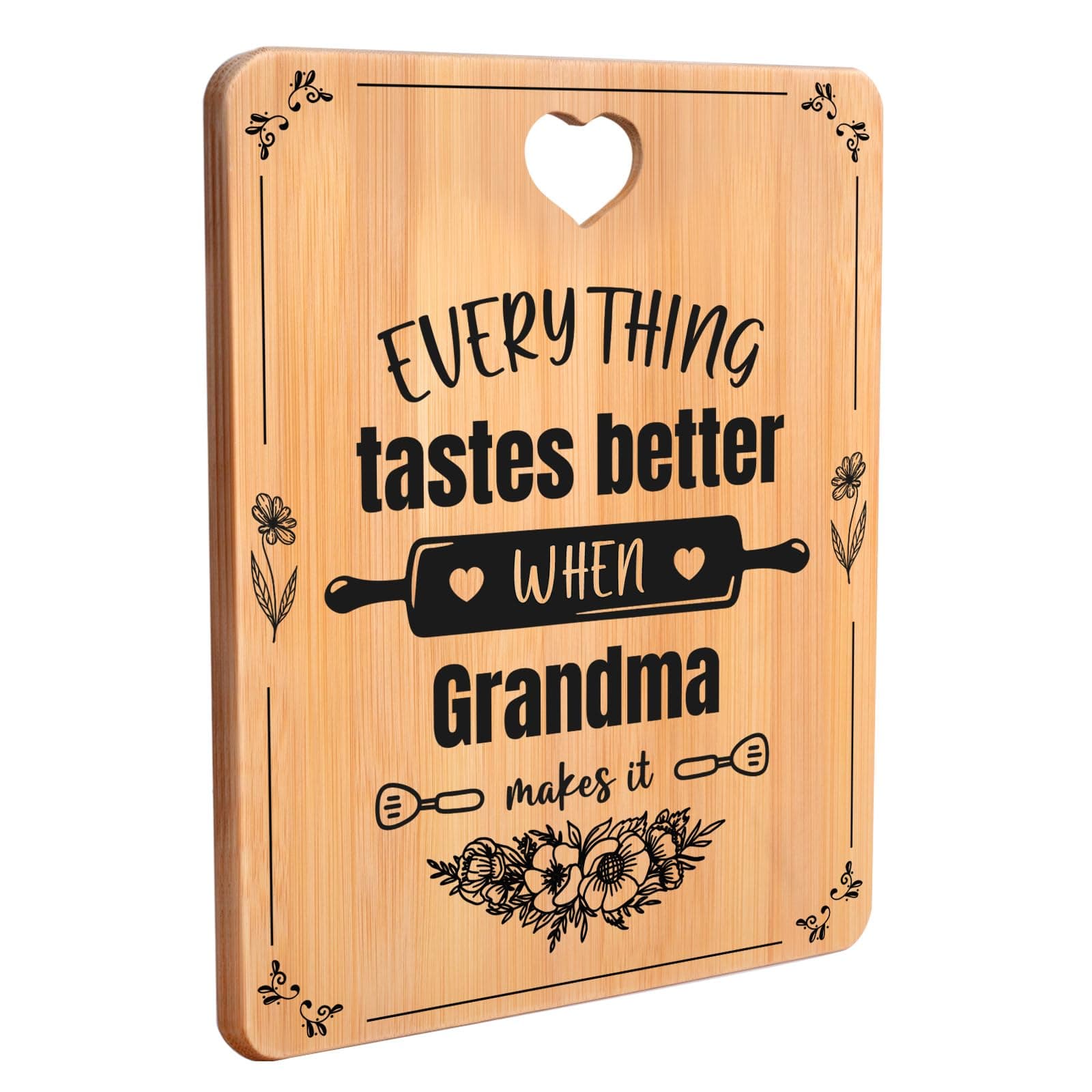 Grandma Gifts, Grandma Birthday Gifts for Grandma Nanny Nan - Engraved Bamboo Cutting Board - Mothers Day Presents for Nan Nanny Gifts