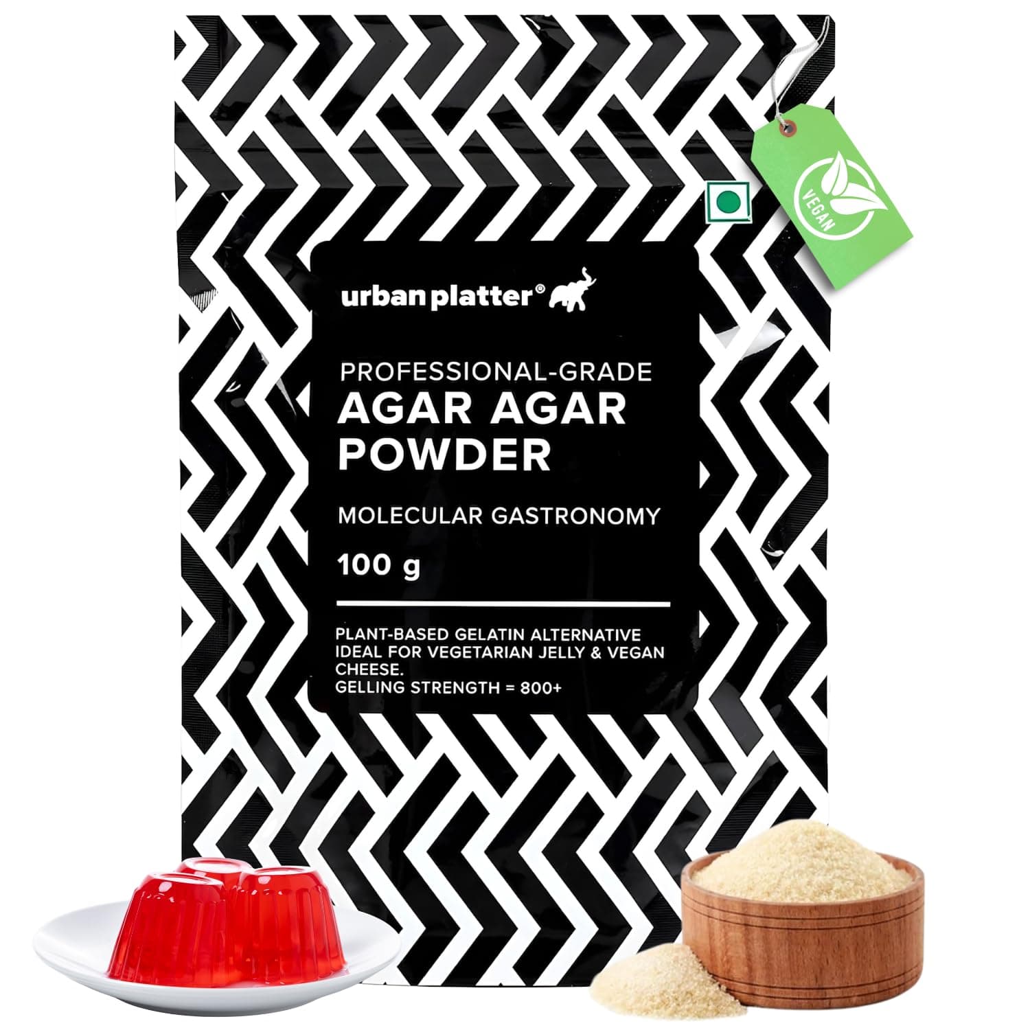 Urban Platter Agar Agar Powder, 100g [Vegetarian Gelatin Powder]