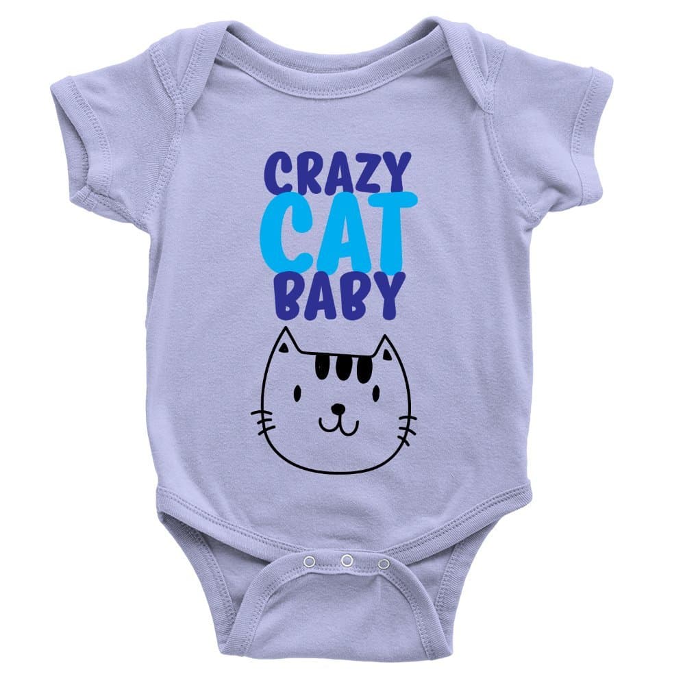 Crazy Cat Baby Babygrow Cute Kitten Funny Sweet Present New Baby Body Suit