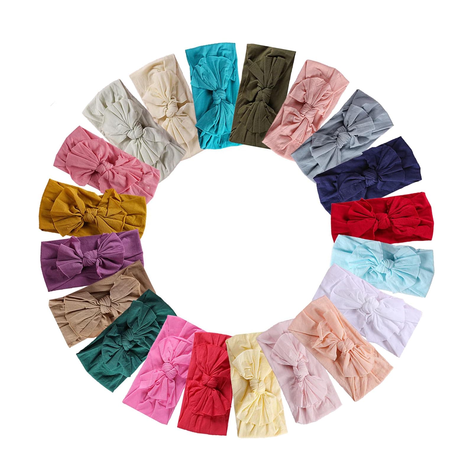 Mookiraer 20pcs Headbands for Baby Girls - Newborn Baby Hair Bows Baby Headbands Toddler Hair Accessories, ZM13, One size