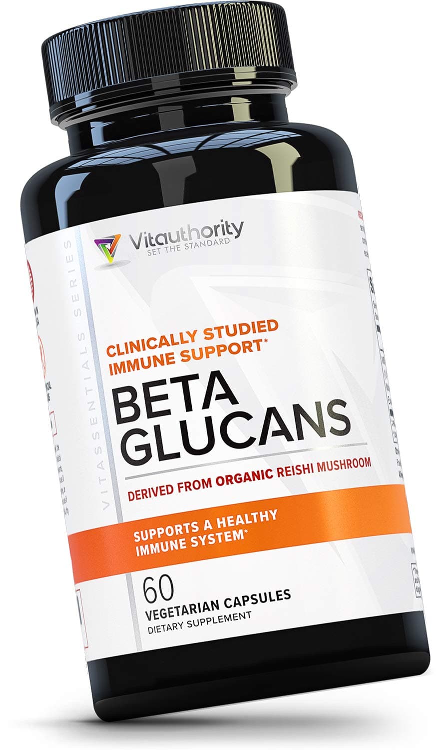 Extra Strength Organic Beta Glucans from Organic Reishi Mushroom (MBG®), All-Natural Immunity Booster, Gluten-Free, Standardized to Contain >70% β-1,3/1,6 glucan, 60 Vegetarian Capsules